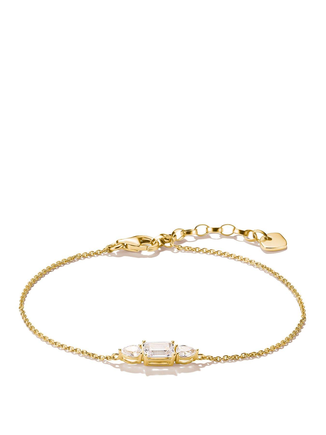 Thomas Sabo Bold Elegance bracelet with sparkling zirconia, gold-plated