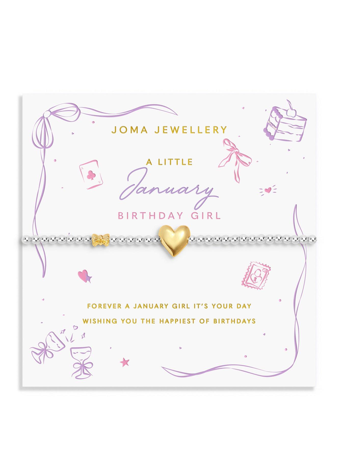 Joma Jewellery BIRTH MONTH A LITTLE , JANUARY , Silver & Gold Plated , Bracelet , 17.5cm stretch