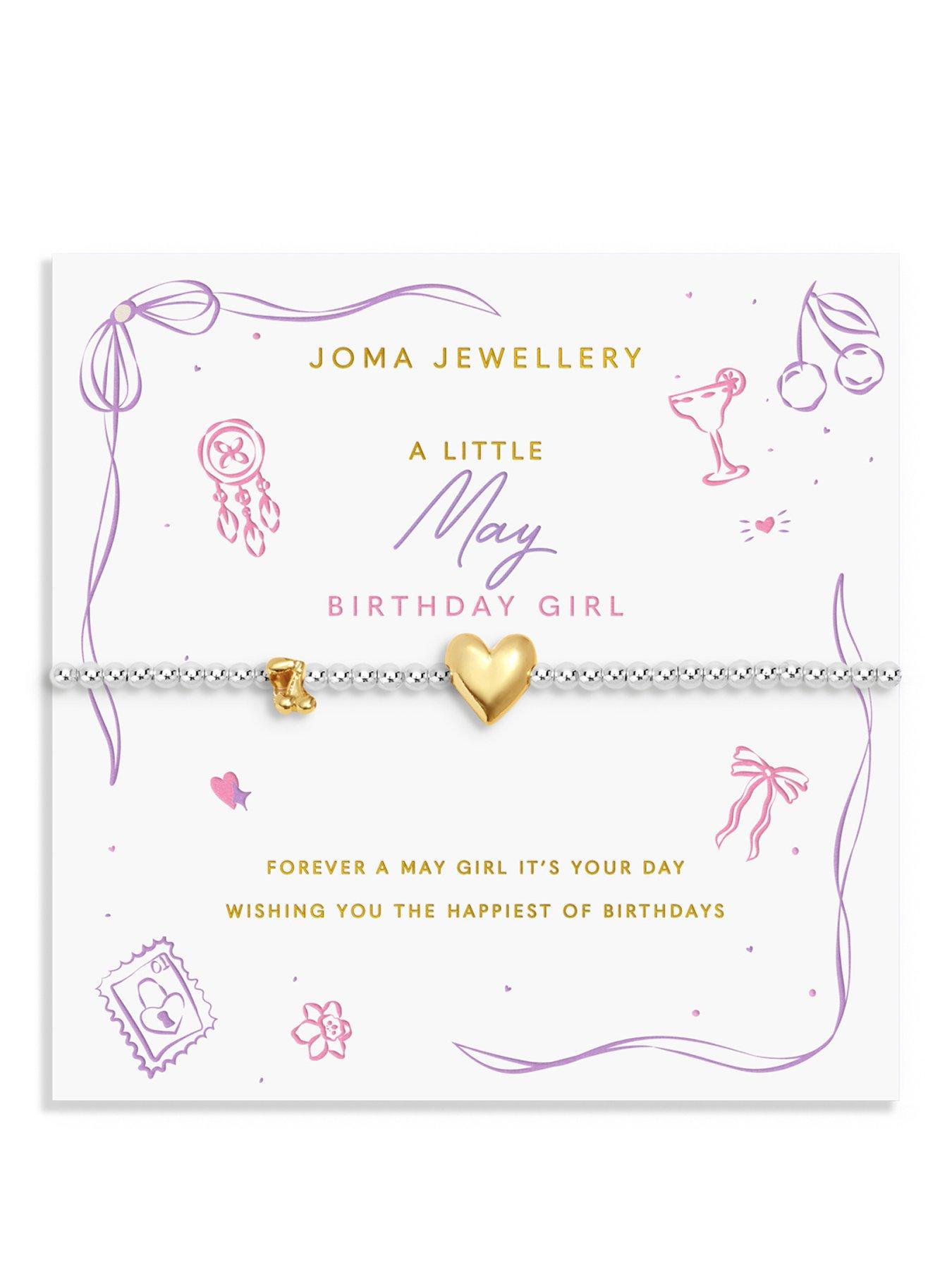 Joma Jewellery BIRTH MONTH A LITTLE , MAY , Silver & Gold Plated , Bracelet , 17.5cm stretch