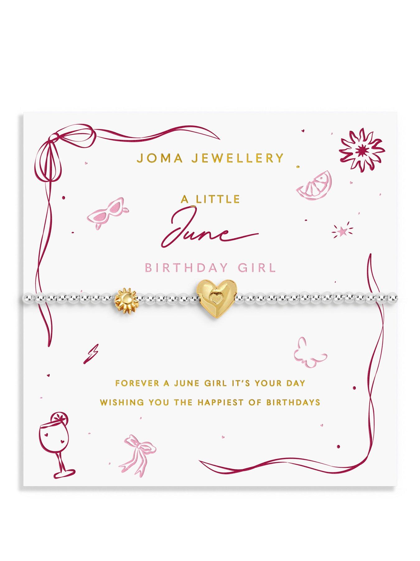 Joma Jewellery BIRTH MONTH A LITTLE , JUNE , Silver & Gold Plated , Bracelet , 17.5cm stretch