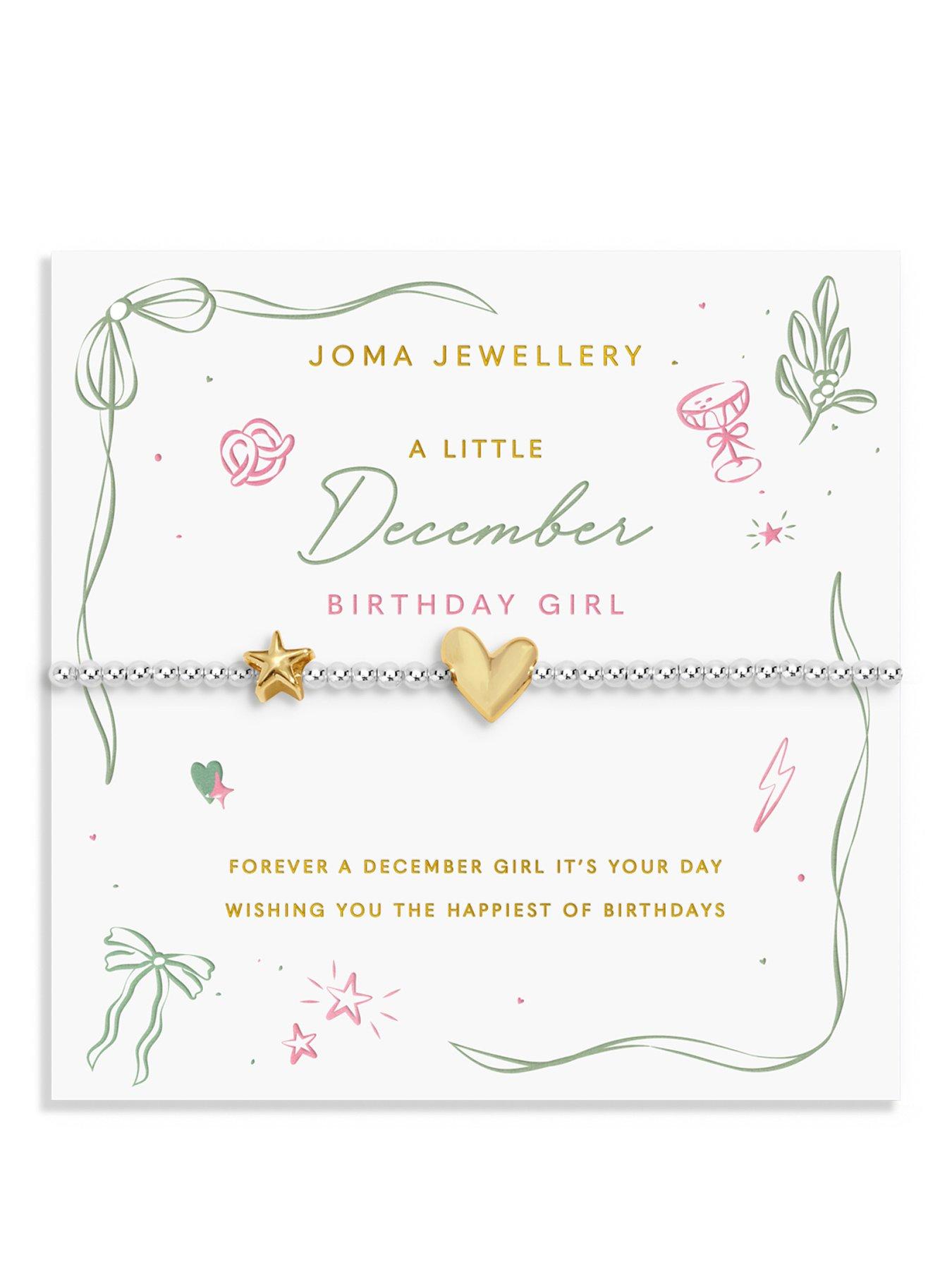 Joma Jewellery BIRTH MONTH A LITTLE , DECEMBER , Silver & Gold Plated , Bracelet , 17.5cm stretch