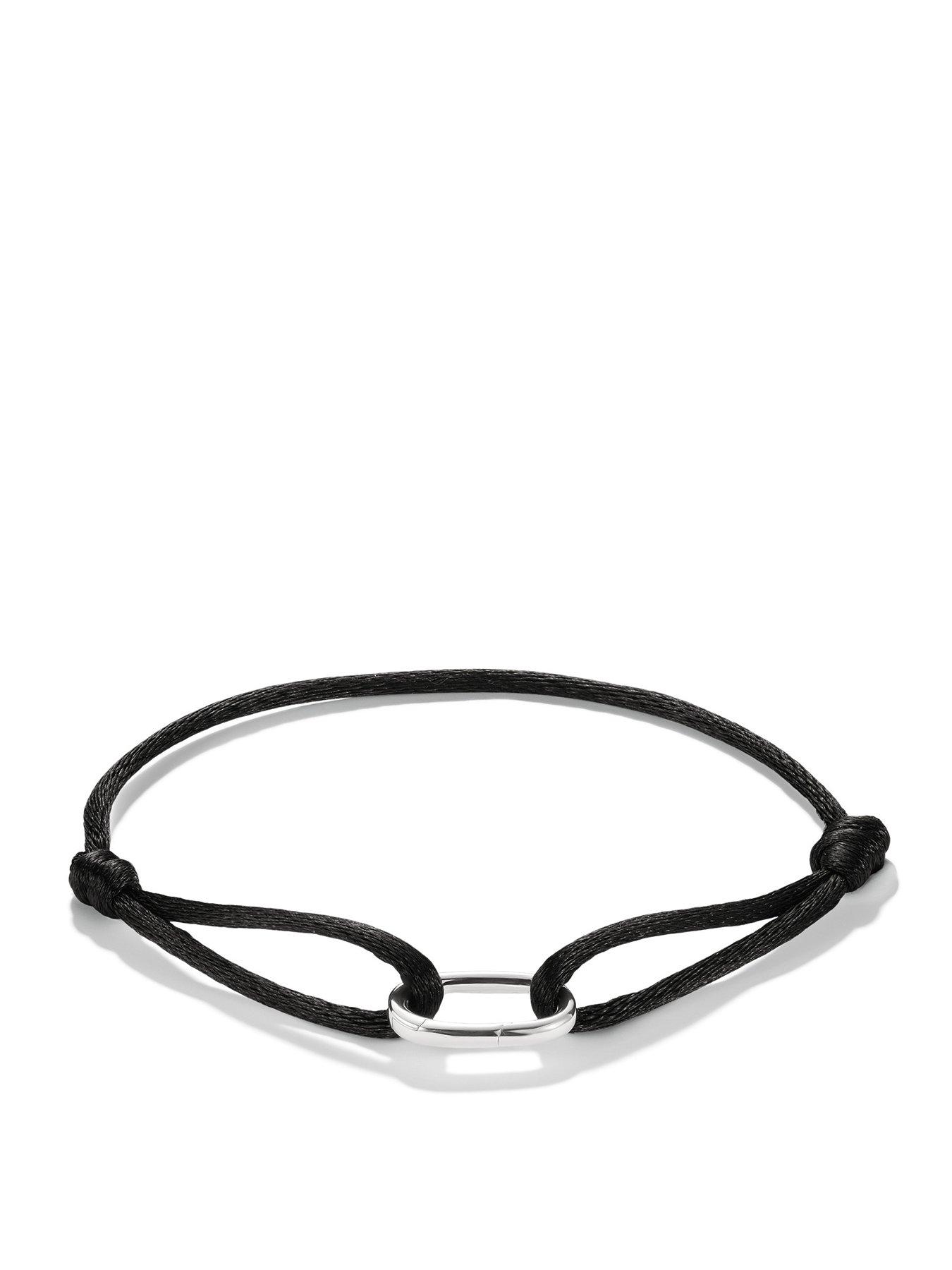 Image 1 of 3 of Thomas Sabo Charm Connect Textile Bracelet Black