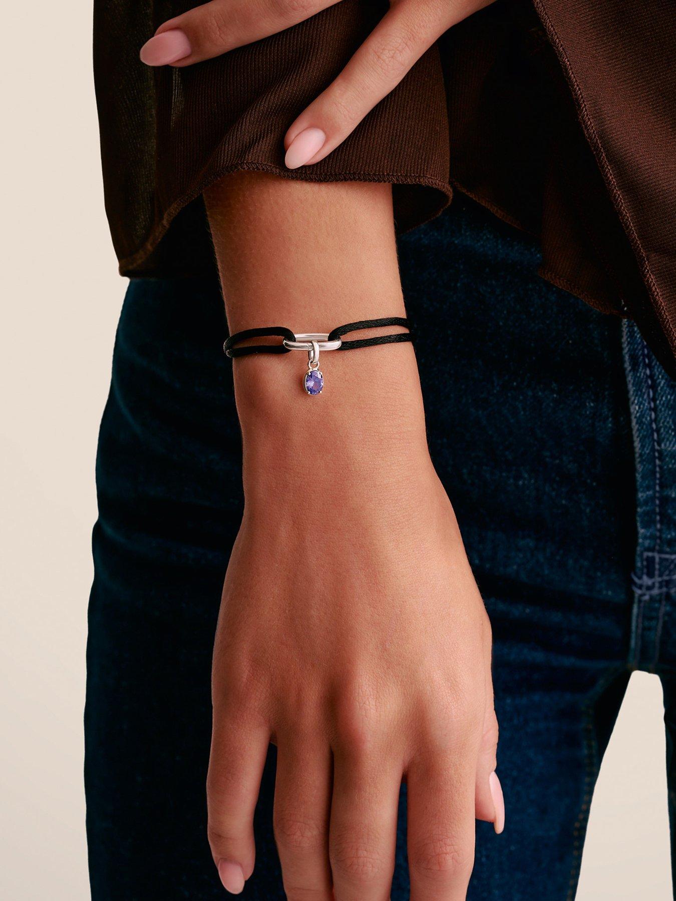 Image 3 of 3 of Thomas Sabo Charm Connect Textile Bracelet Black
