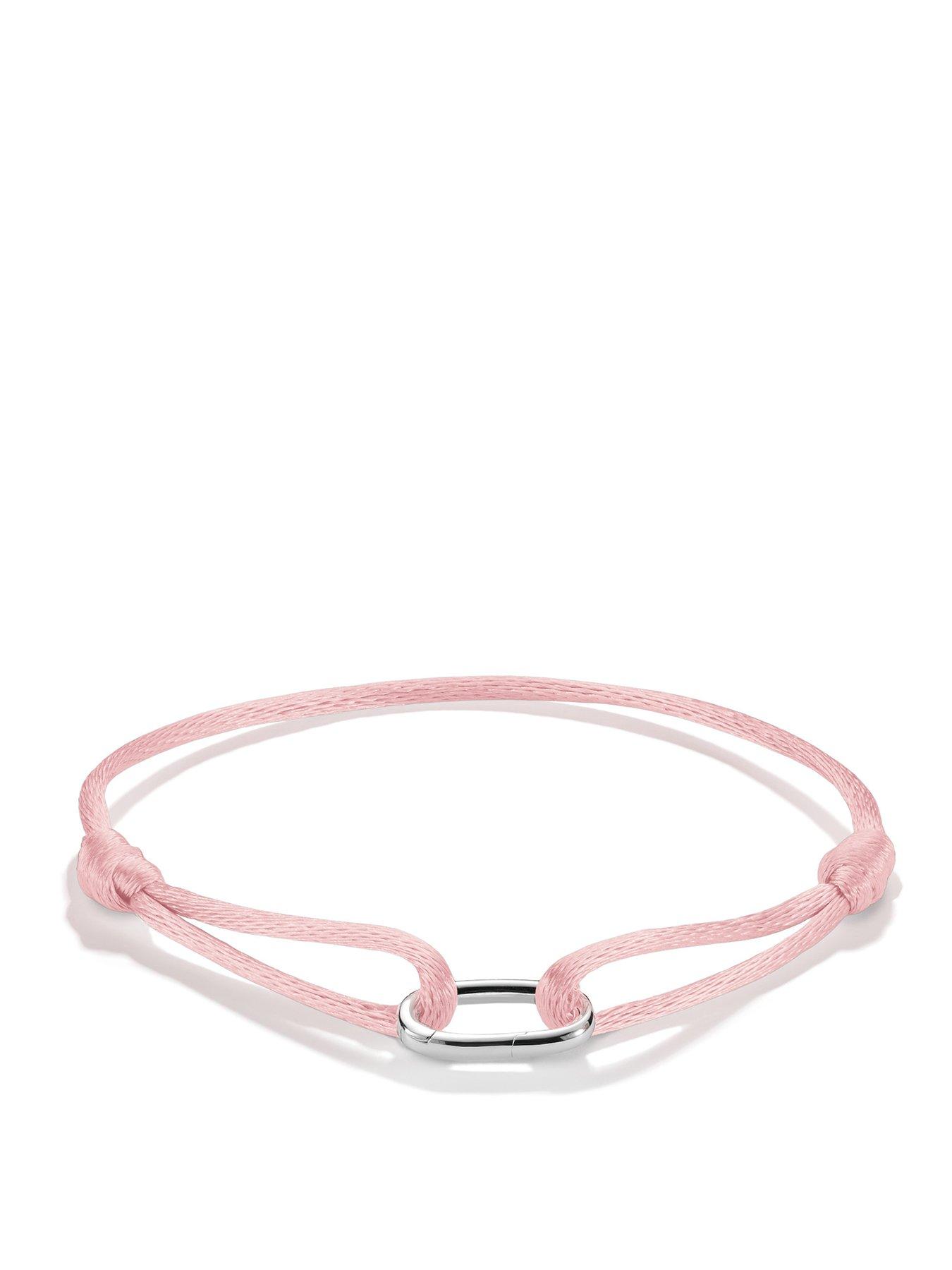 Thomas Sabo Charm Connect Textile Bracelet Pink