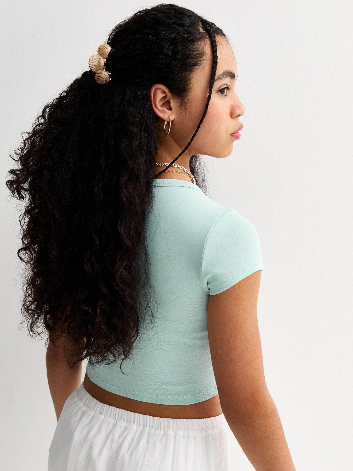 Image 2 of 5 of New Look 915 Girls Turquoise Short Sleeve Top