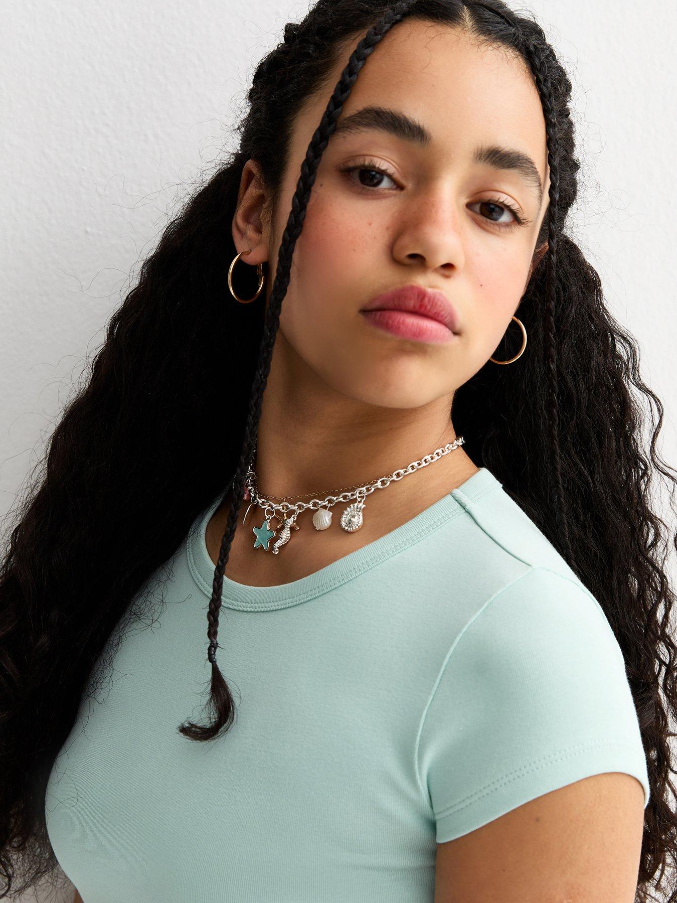 Image 4 of 5 of New Look 915 Girls Turquoise Short Sleeve Top