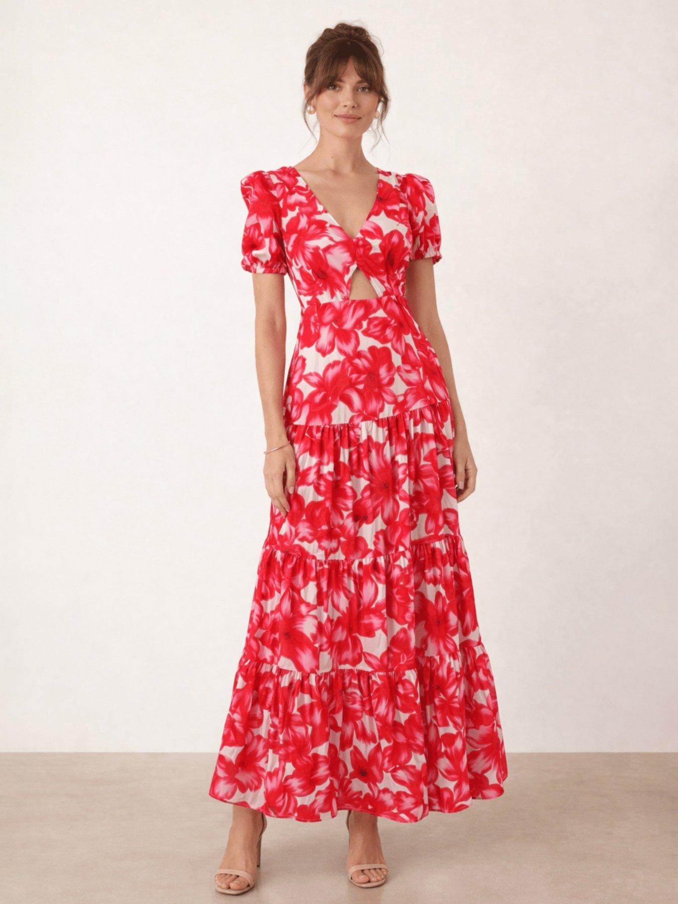 strapless open back dress Poplin Maxi Dress