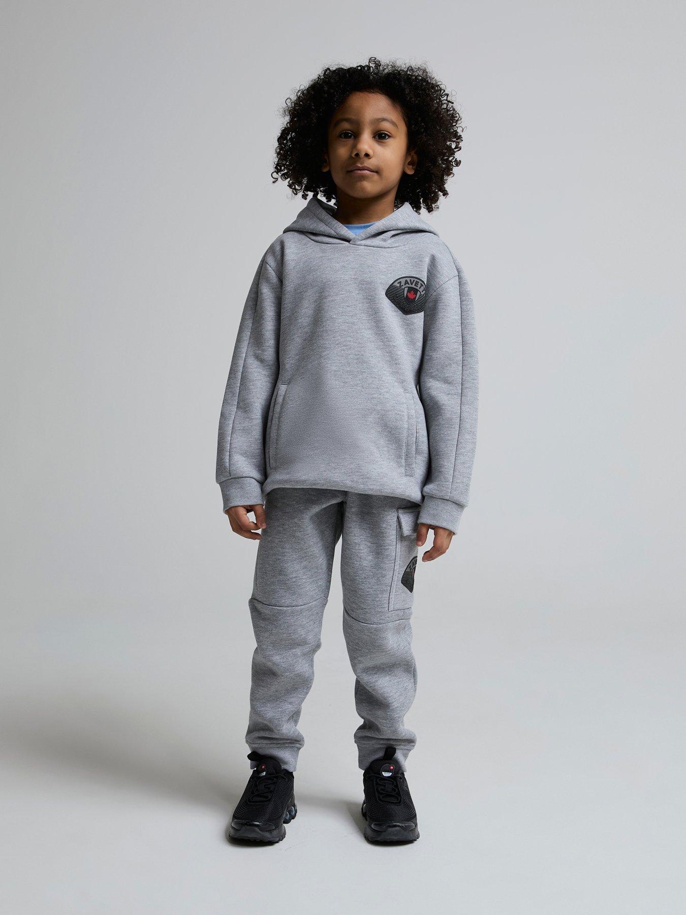 Zavetti Canada Boys Botticini Compatto Hoodie  &  Joggers Set - Grey