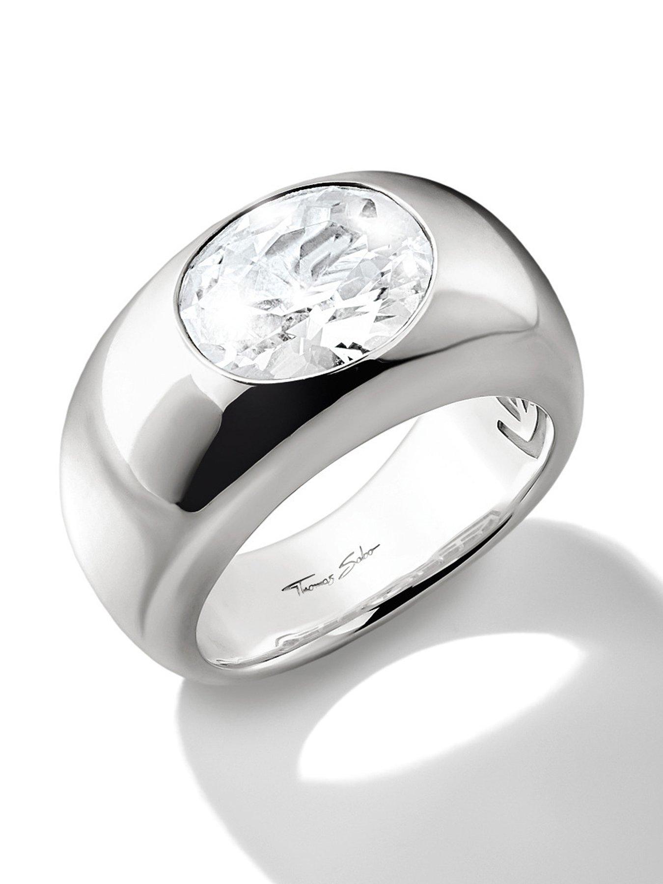 Image 1 of 3 of Thomas Sabo Bold Elegance ring with centre stone