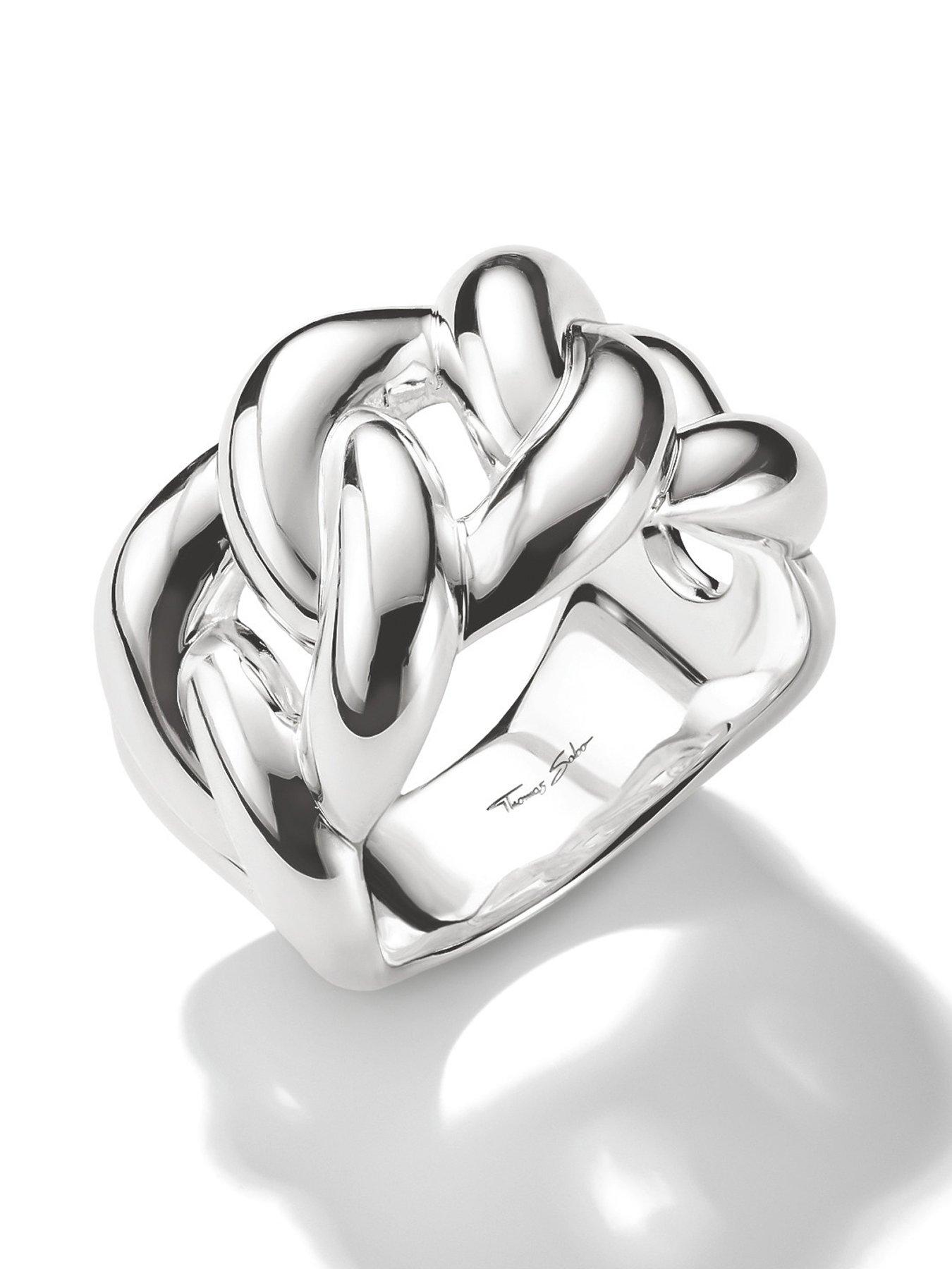 Thomas Sabo Bold Elegance Ring In A Braided Look