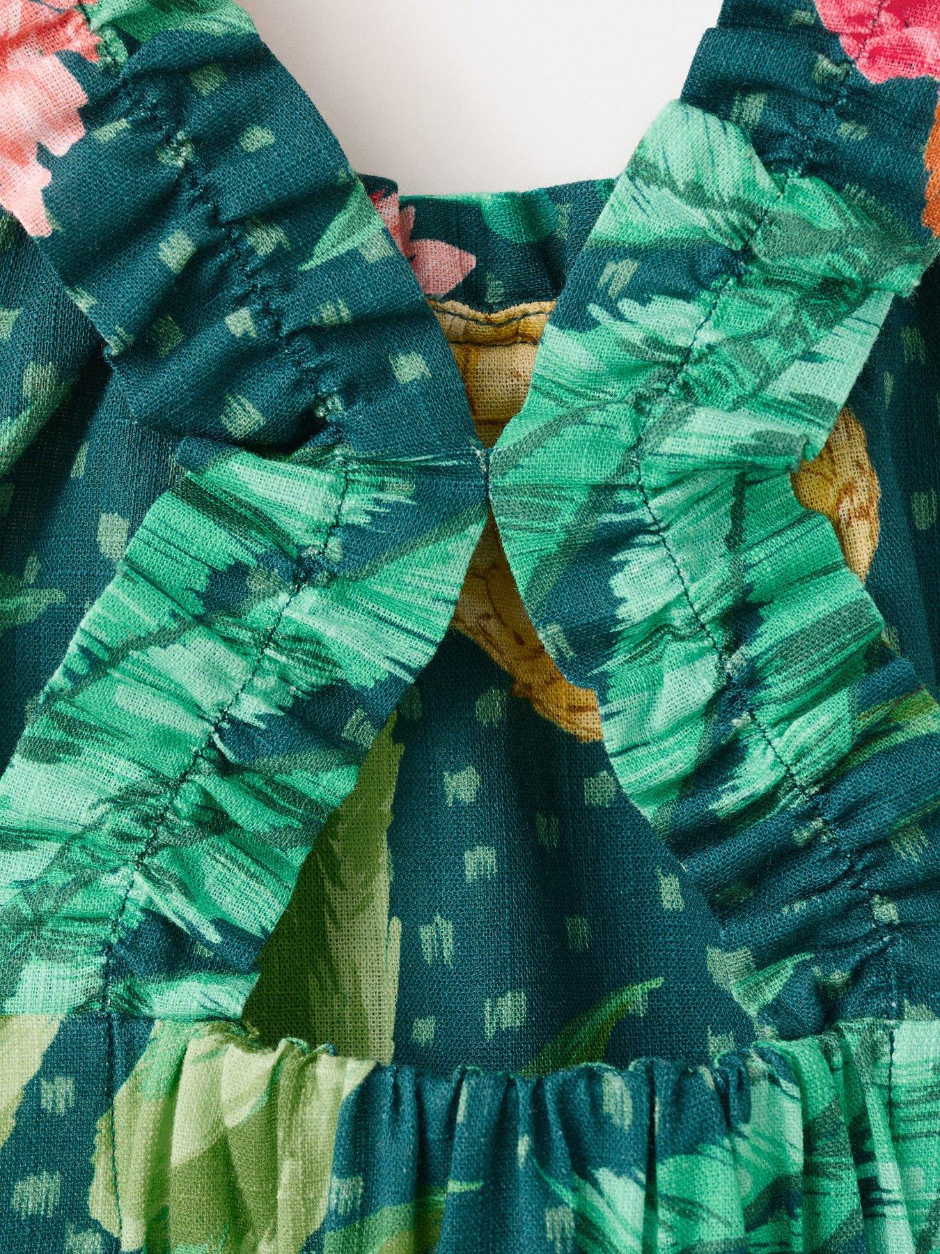 maurices olive green dress MANGO. Green printed midi dress. TM – Hibuy market main image 1