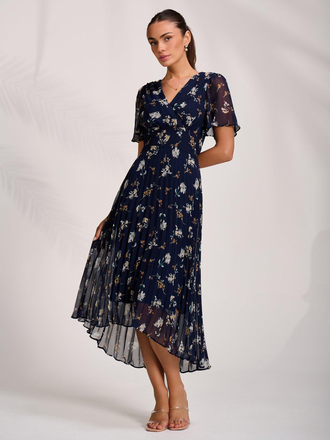 sachin and babi light blue dress Maxi blue floral summer chiffon dresses 5017 – Xiaolizi main image 1