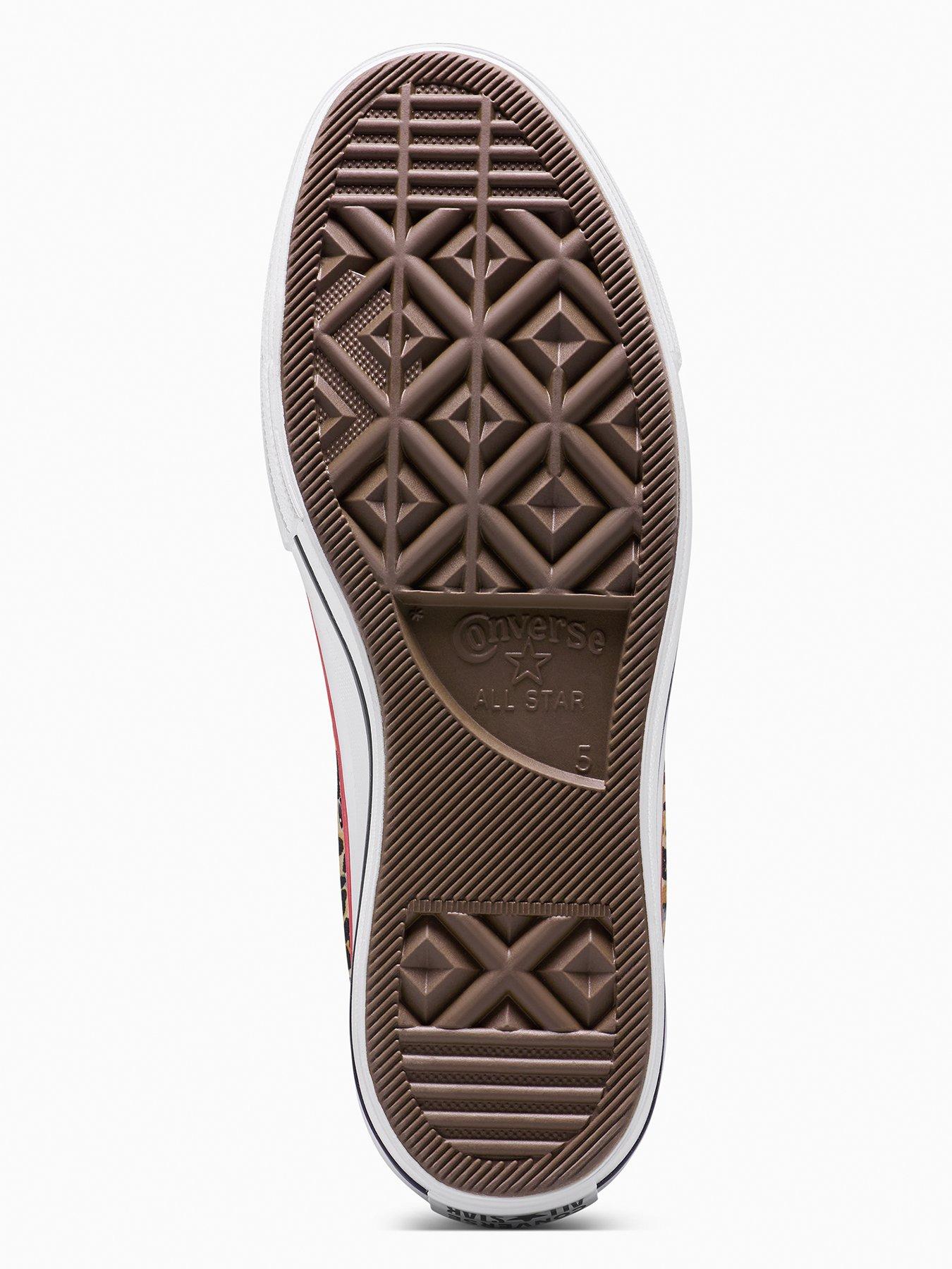 Image 5 of 6 of Converse Womens Chuck Taylor All Star Lift Platform Trainers - Leopard Print