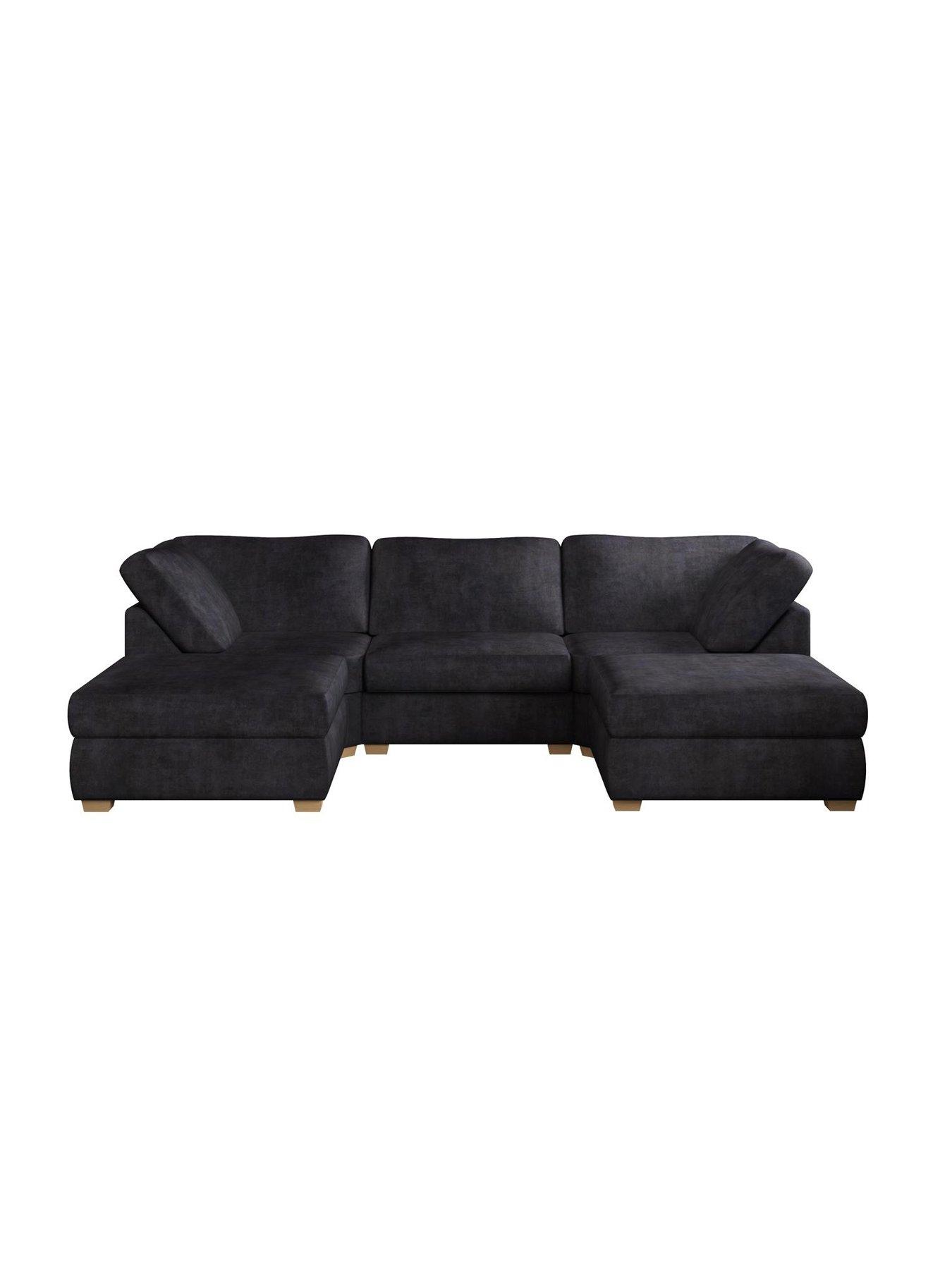 Image 3 of 7 of Aspire Nestle U Shaped Sofa - Velvet