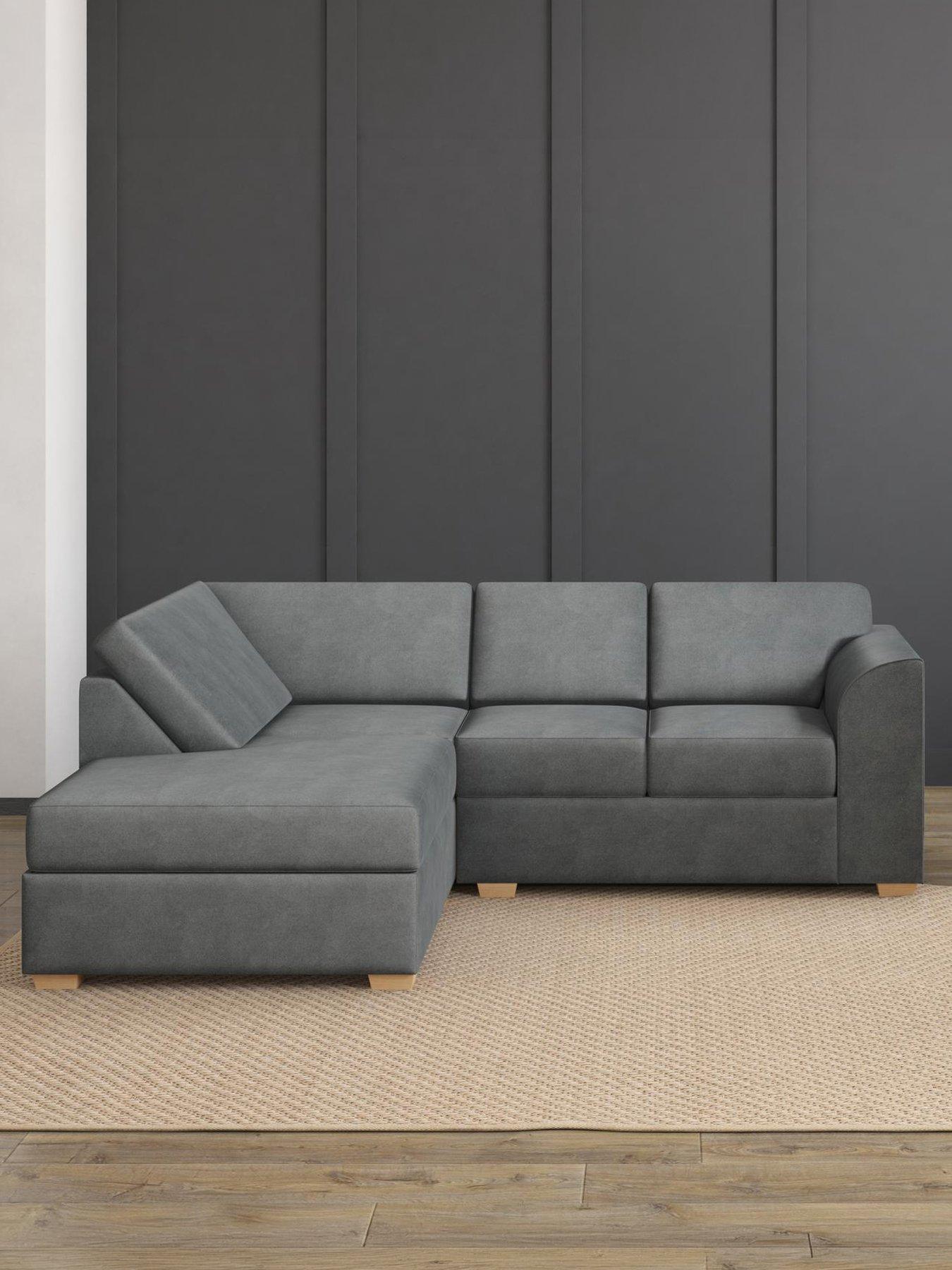 Image 1 of 6 of Aspire Modo Corner L Shape Sofa - Velvet