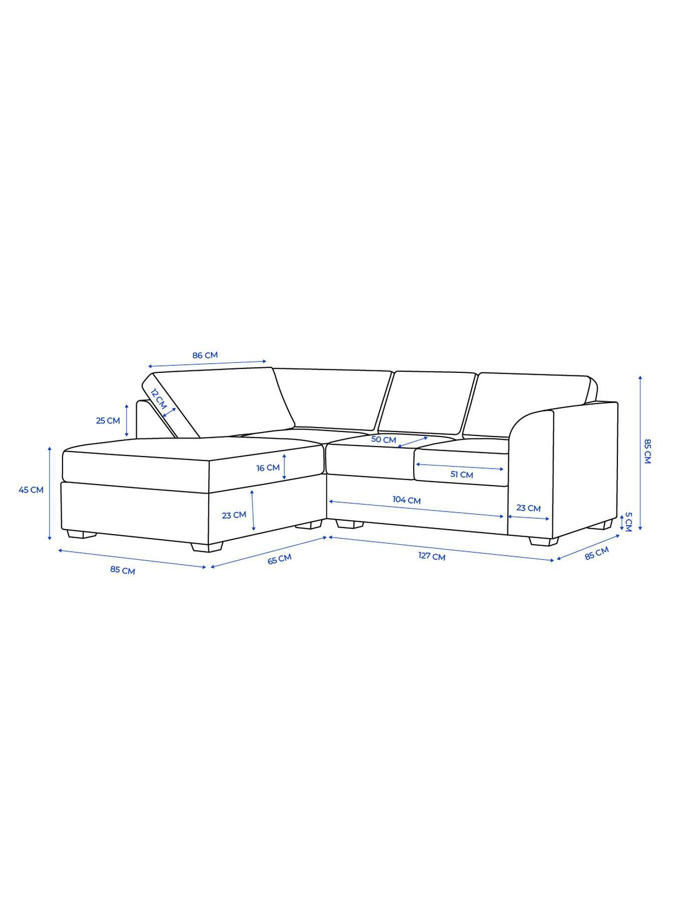 Image 6 of 6 of Aspire Modo Corner L Shape Sofa - Velvet