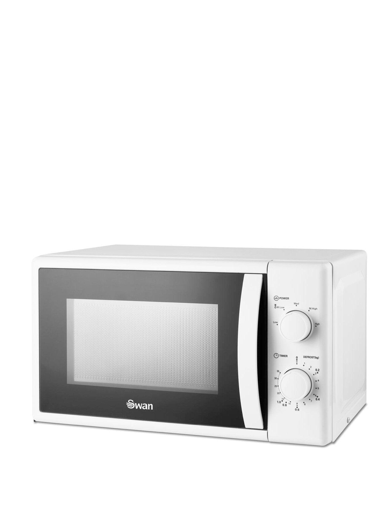 Swan Manual Microwave, 5 Power Levels, Defrost, 20L, 700W, White