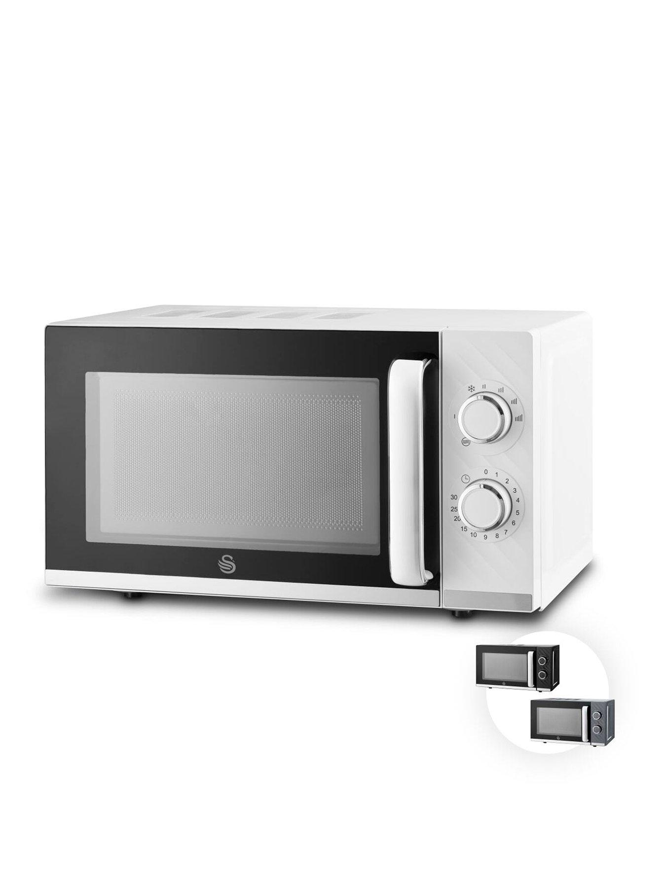 Swan Windsor Manual Microwave, 20L, 800W, 5 Power Levels, White