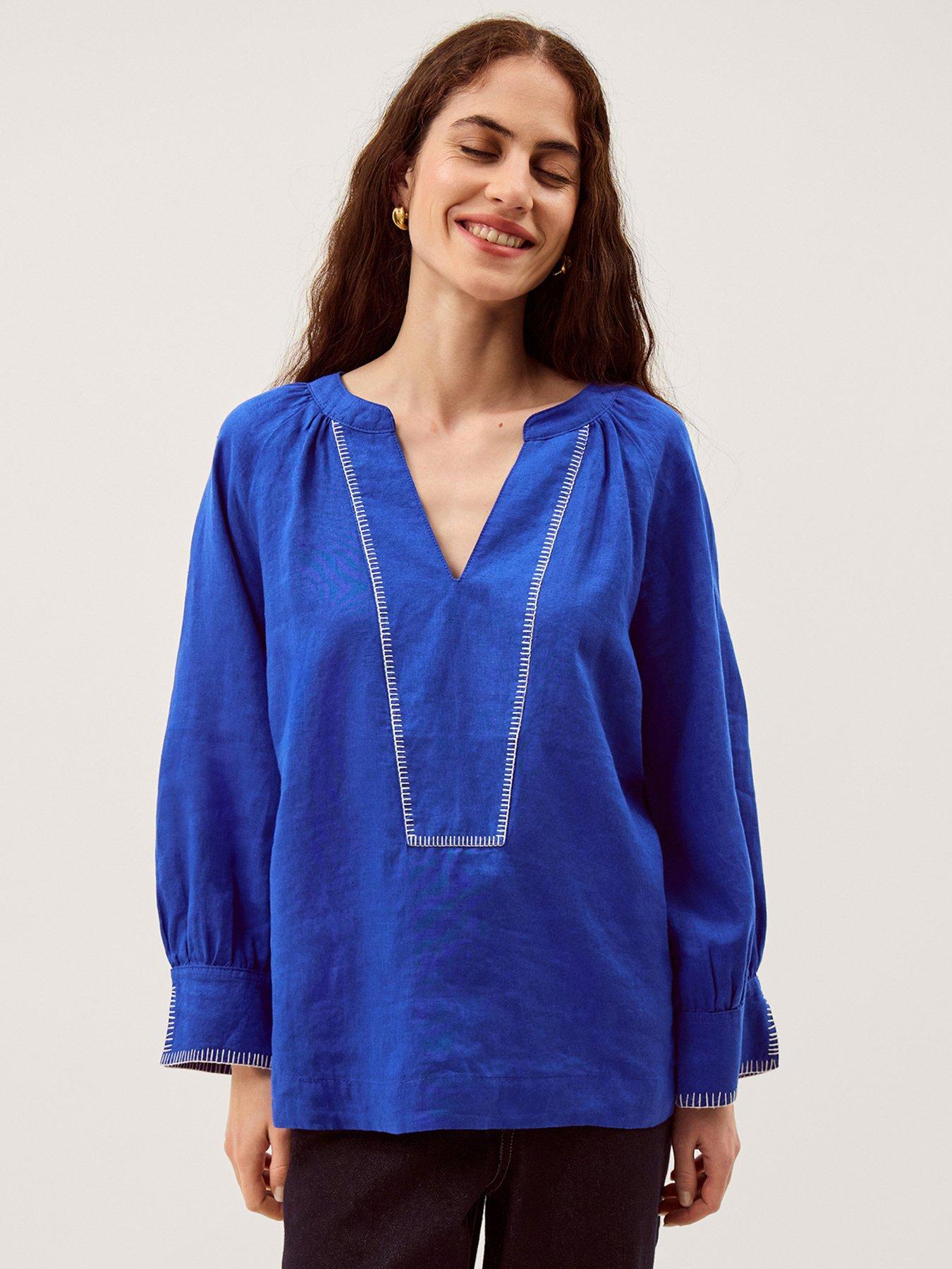 Image 1 of 6 of Monsoon Frida Linen Top