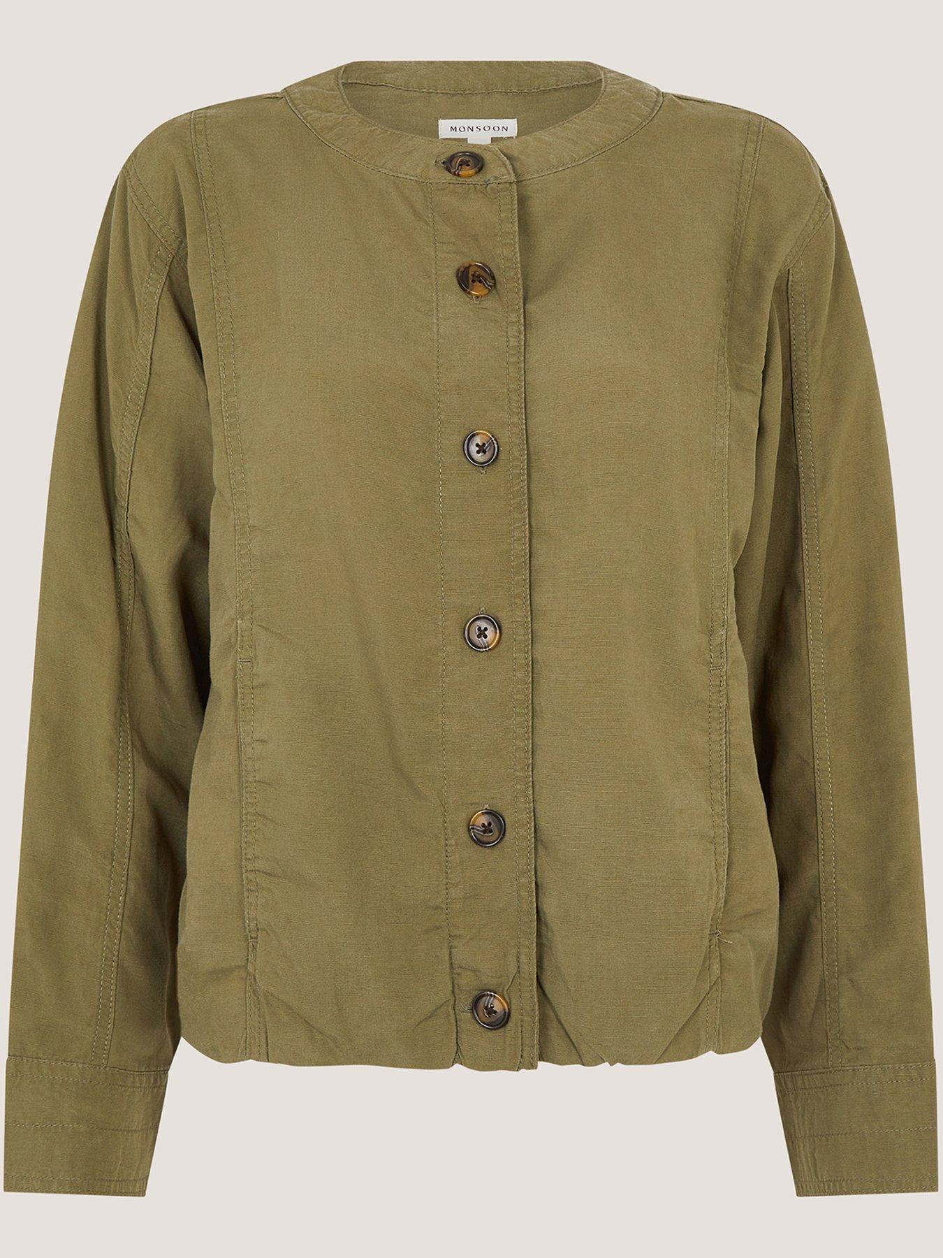 Image 1 of 1 of Monsoon Colette Linen Jkt
