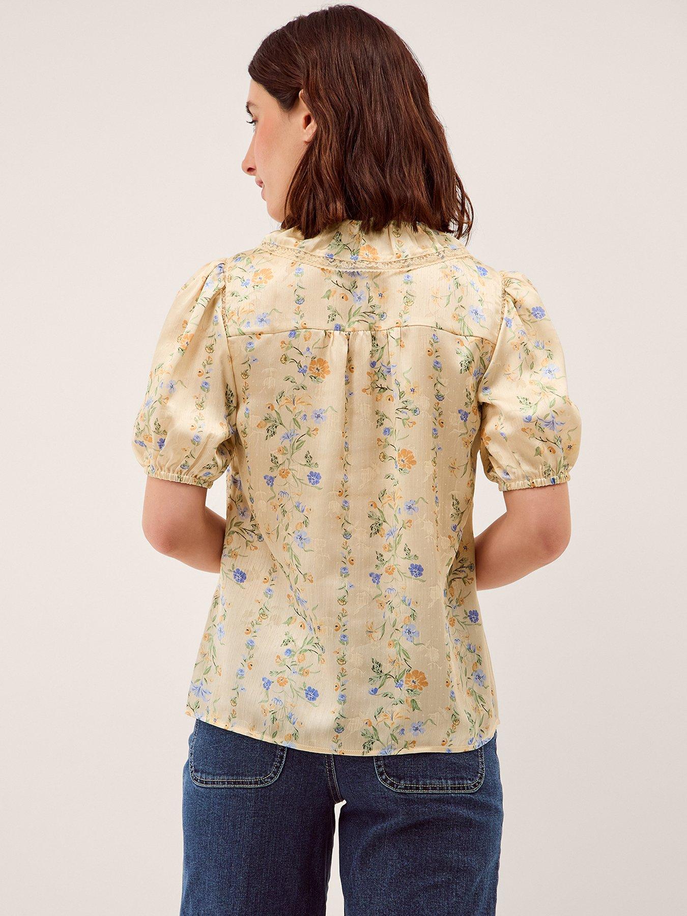 Image 2 of 5 of Monsoon Naomi Floral Shirt - Yellow