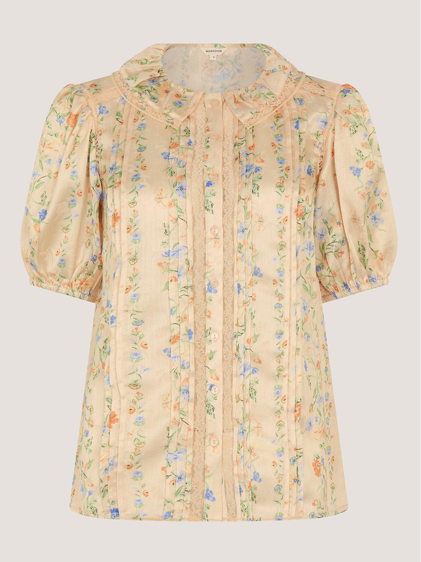 Image 5 of 5 of Monsoon Naomi Floral Shirt - Yellow