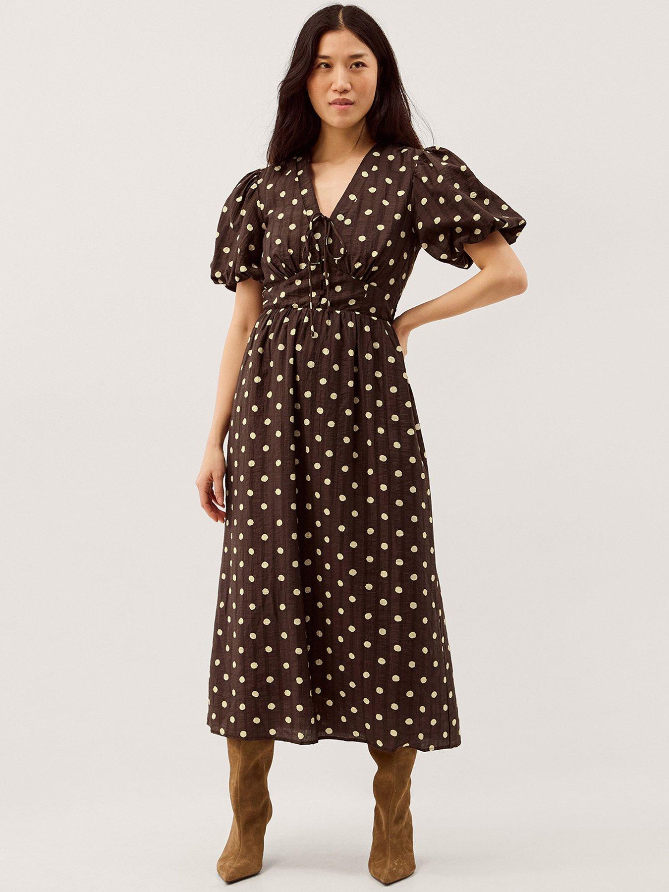 Image 1 of 6 of Monsoon Paris Spot Dress