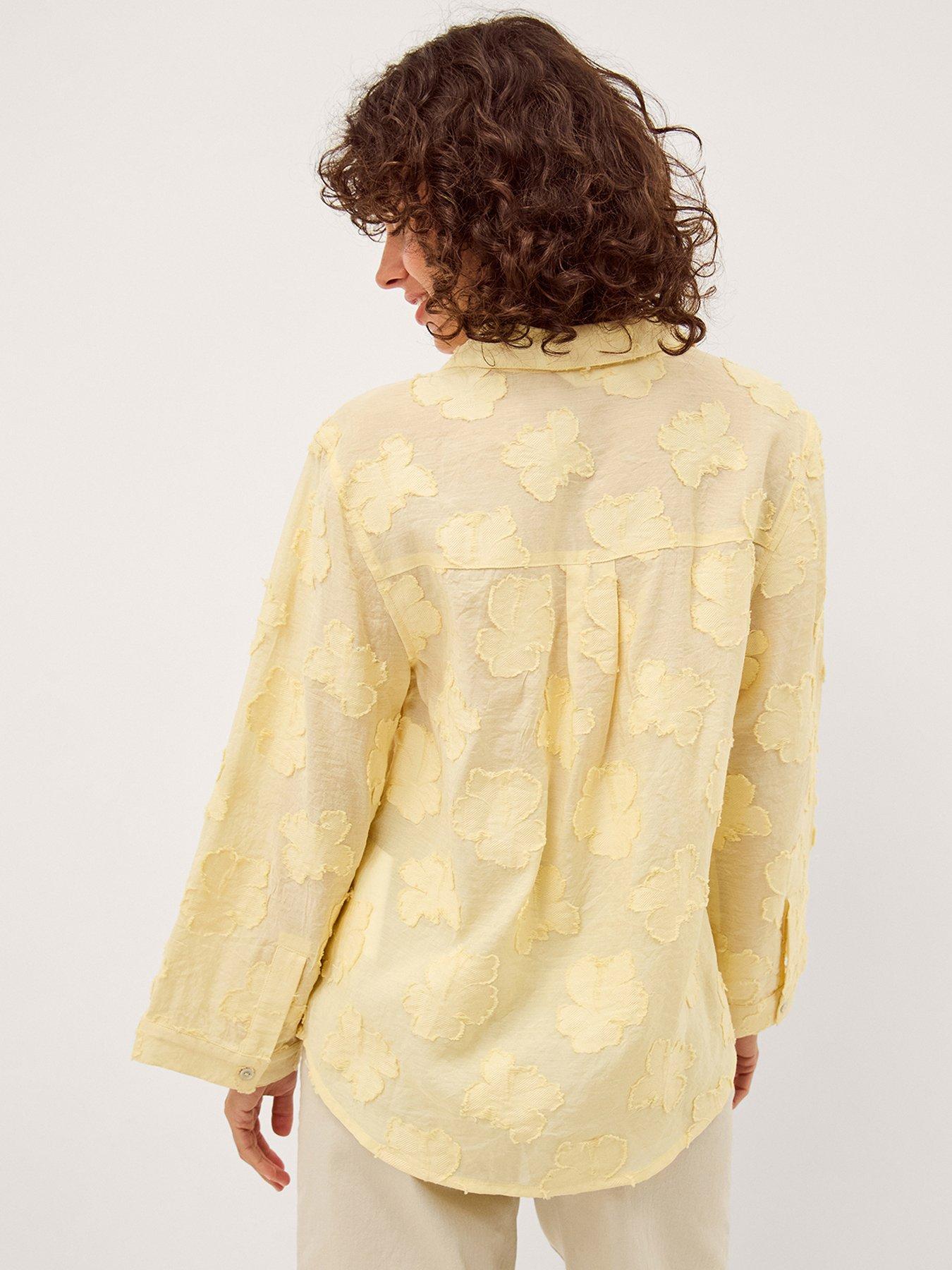 Image 2 of 3 of Monsoon Tyra Jacquard Shirt - Yellow