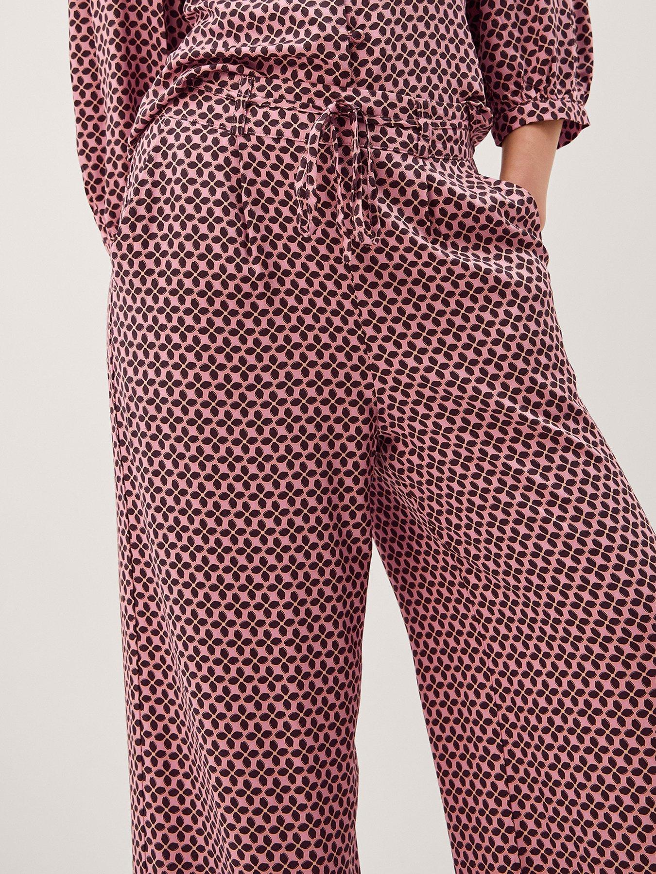 Image 4 of 5 of Monsoon Netta Print Trouser - Pink