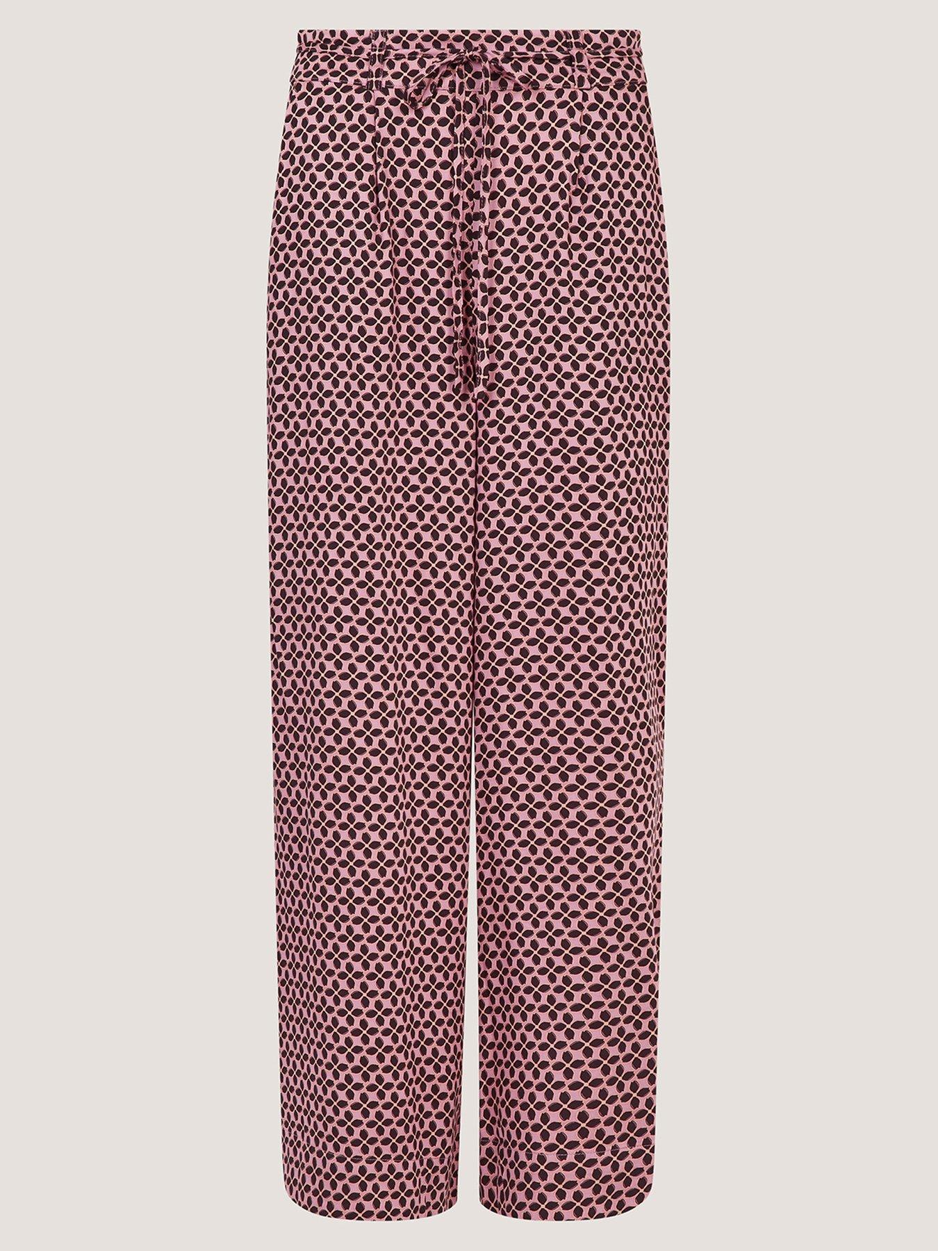 Image 5 of 5 of Monsoon Netta Print Trouser - Pink