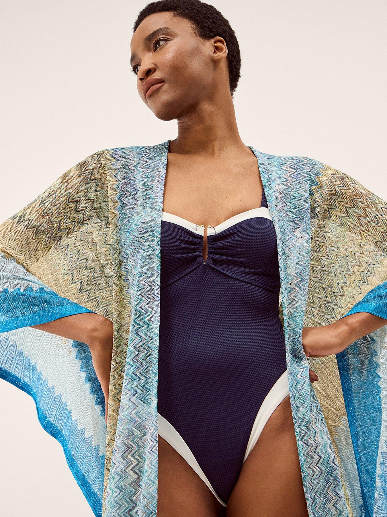 Image 3 of 4 of Monsoon Ava Zigzag Stripe Coverup