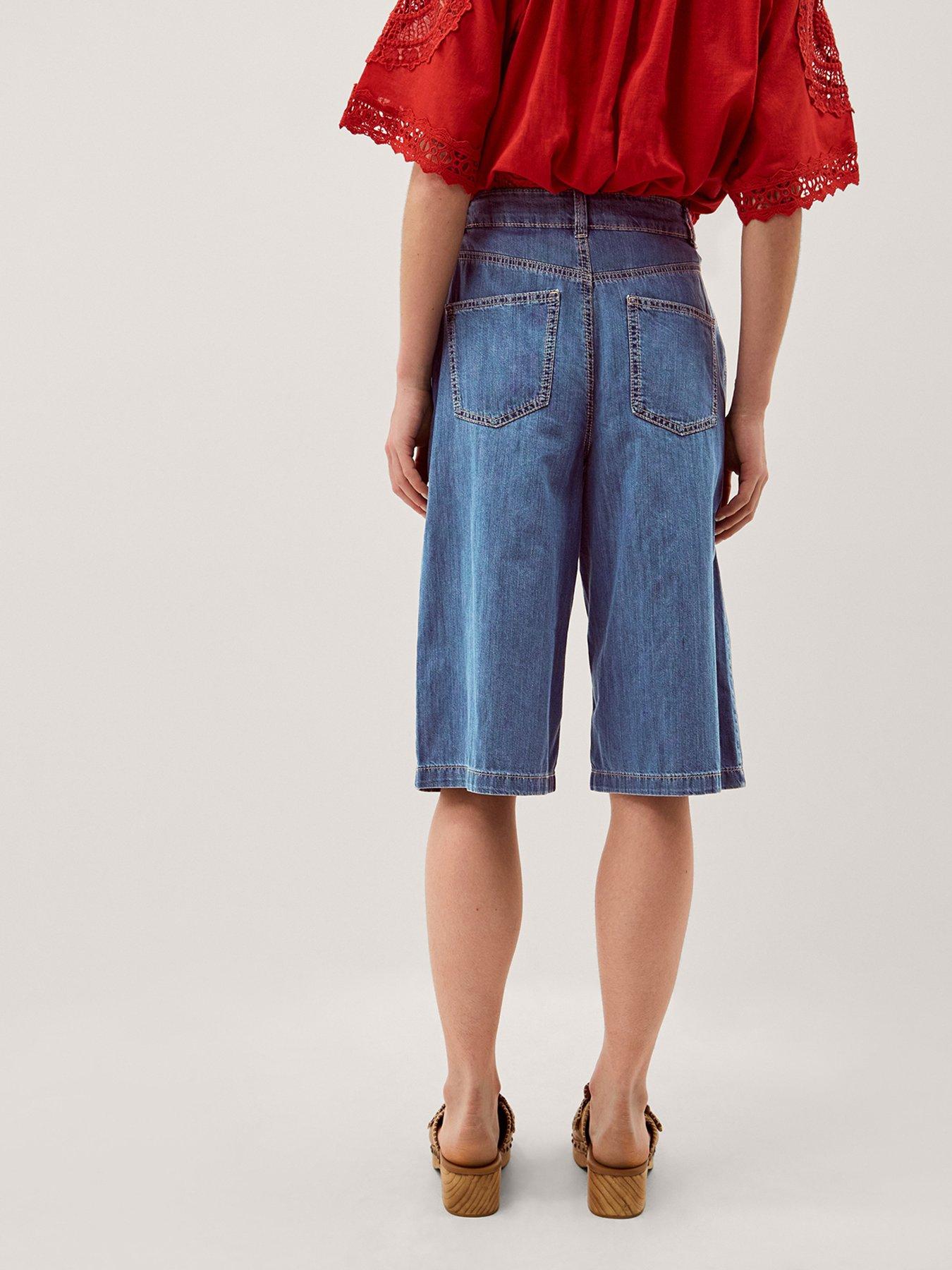 Image 2 of 5 of Monsoon Raye Denim Shorts - Blue