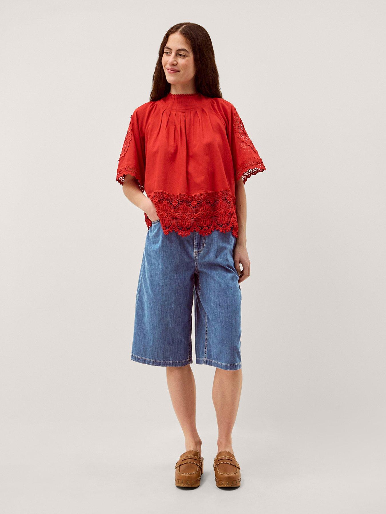 Image 3 of 5 of Monsoon Raye Denim Shorts - Blue