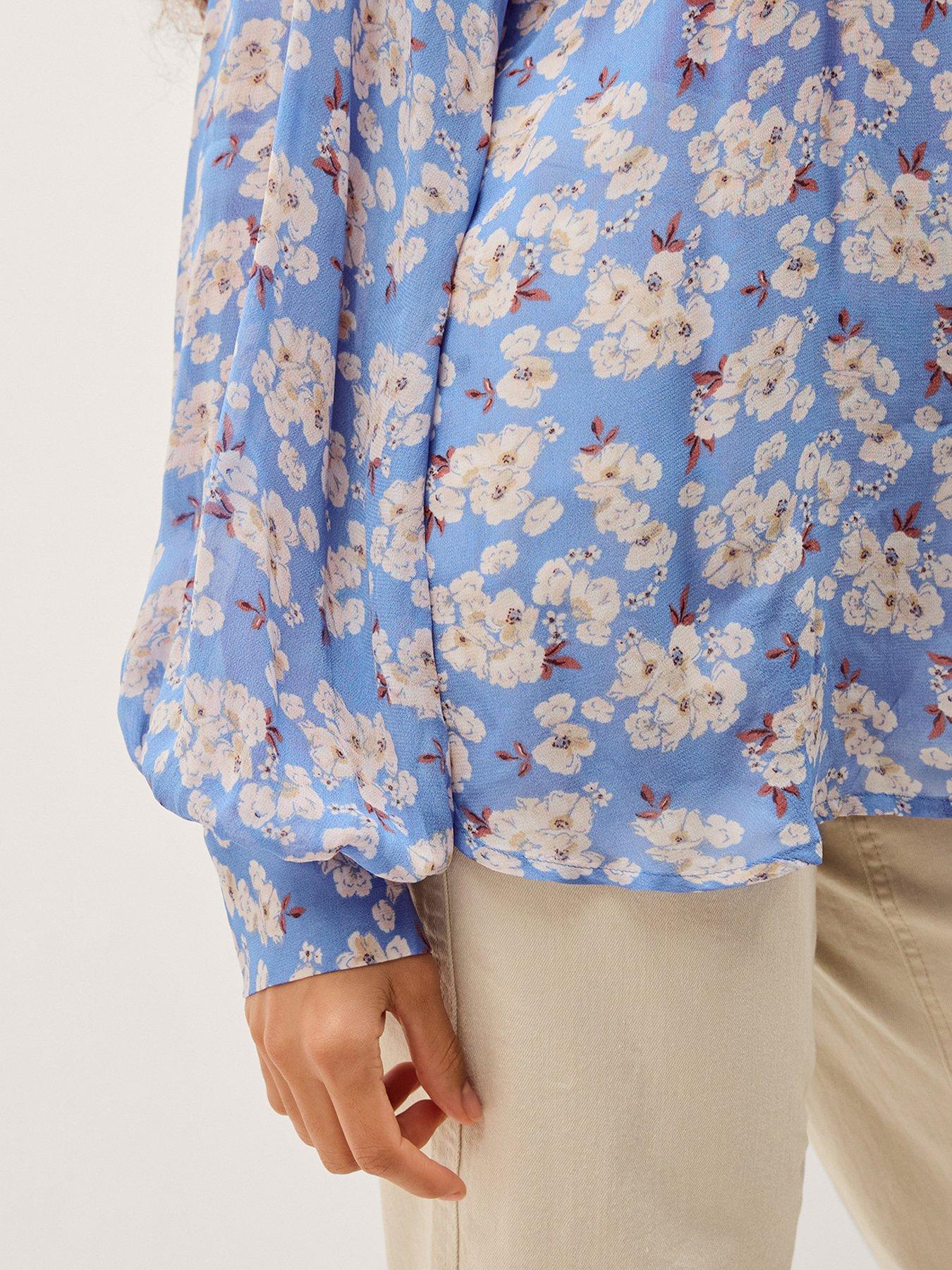 Image 5 of 6 of Monsoon Sian Floral Blouse - Blue