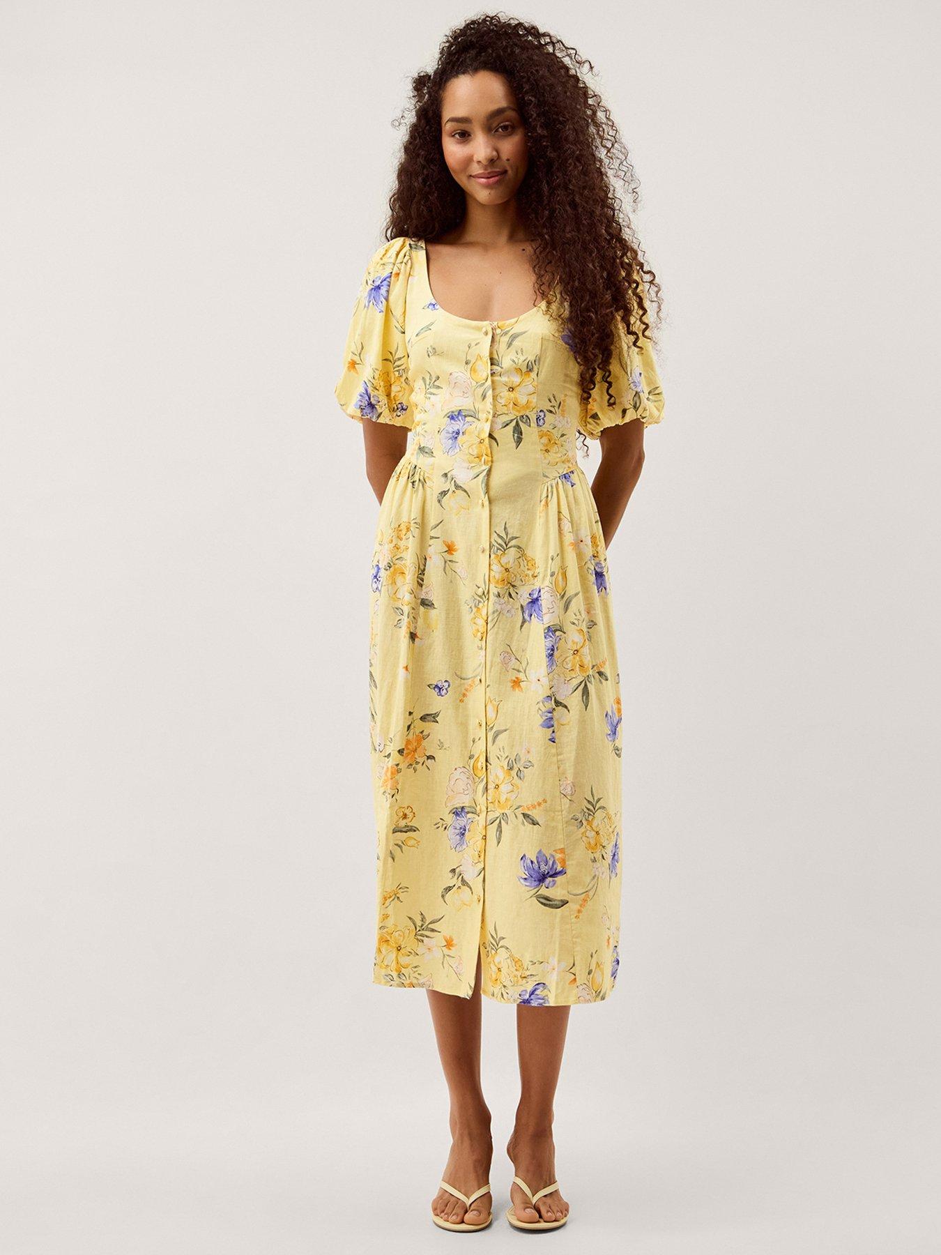 Monsoon Etta Linen Dress