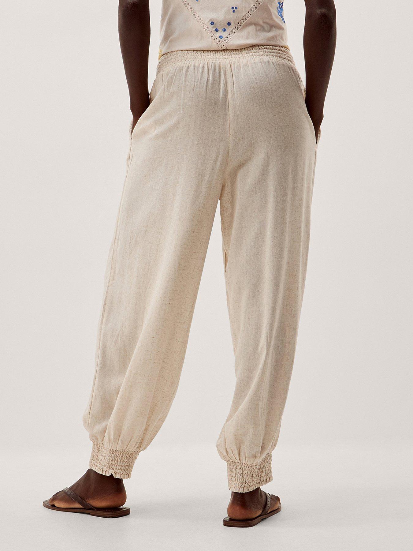 Image 2 of 5 of Monsoon Reese Trousers - Cream