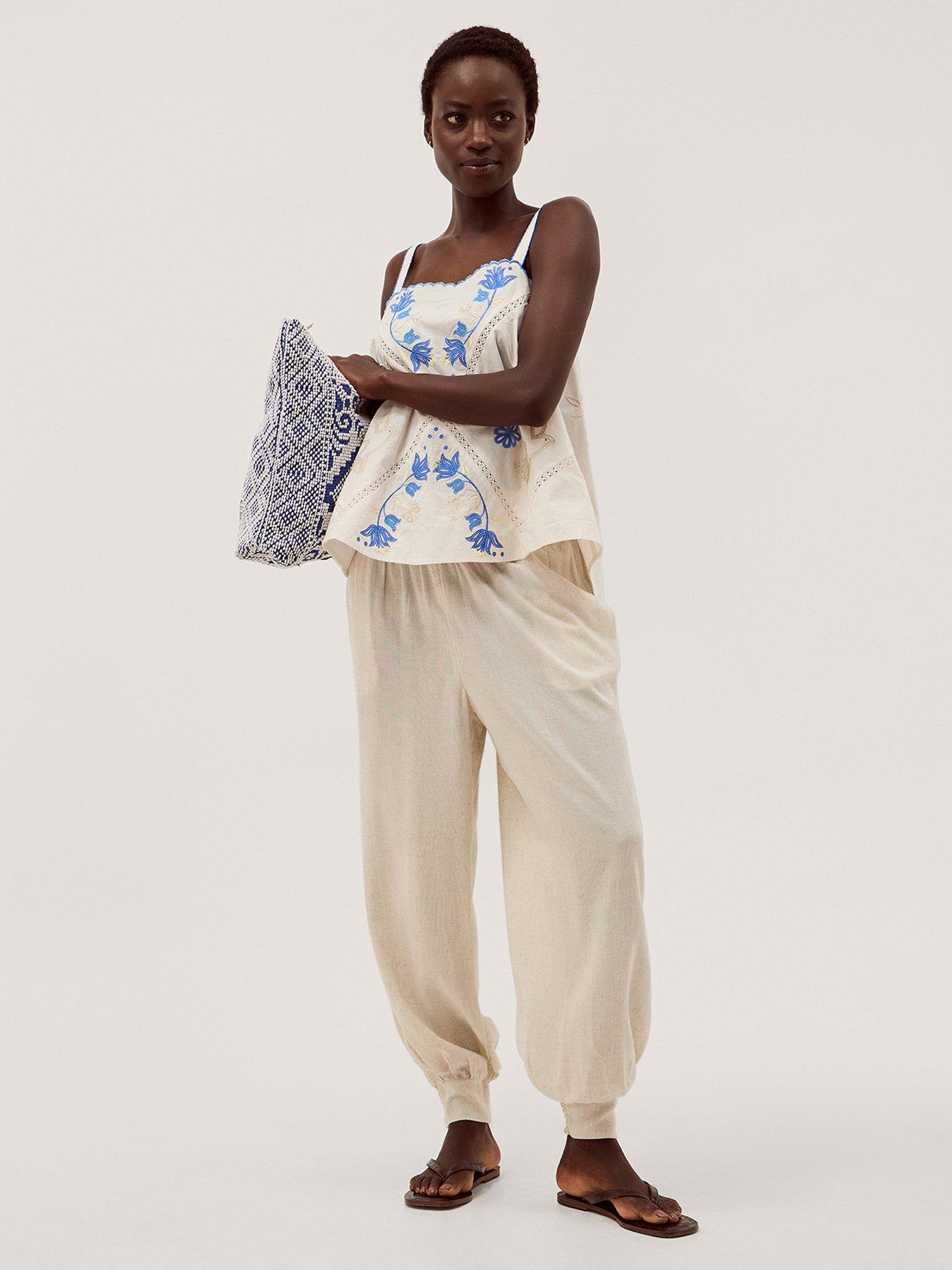 Image 3 of 5 of Monsoon Reese Trousers - Cream