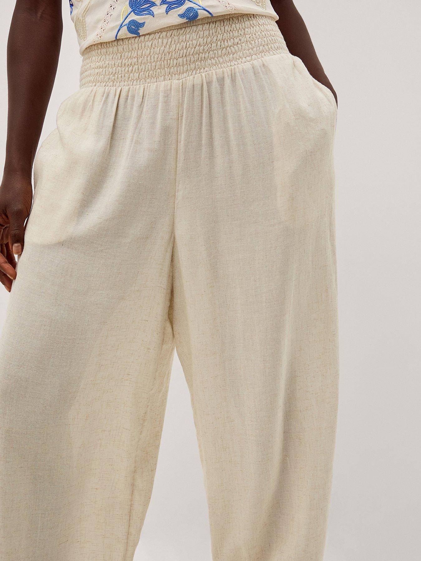 Image 4 of 5 of Monsoon Reese Trousers - Cream