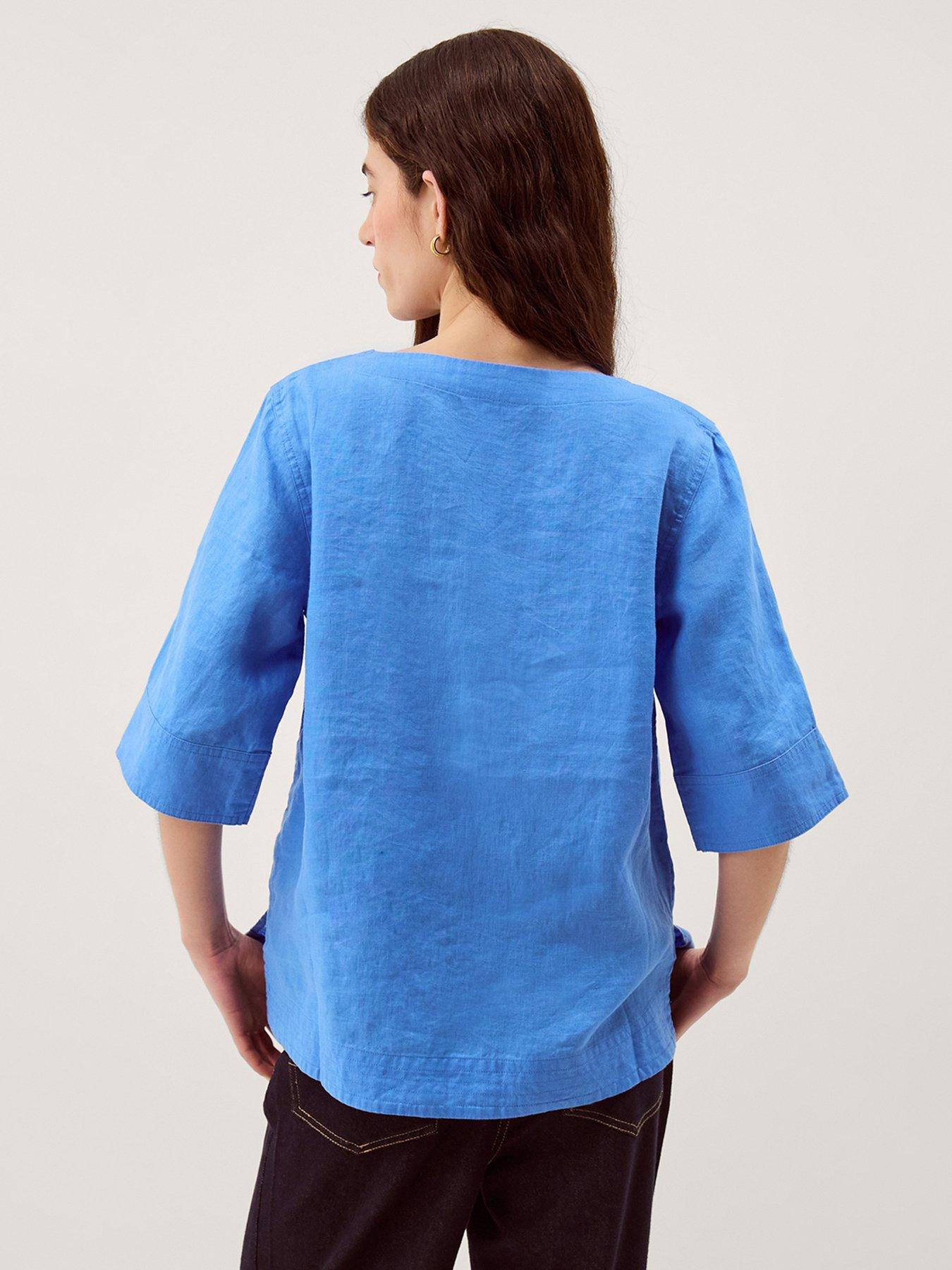 Image 2 of 5 of Monsoon Ingrid Linen Tee