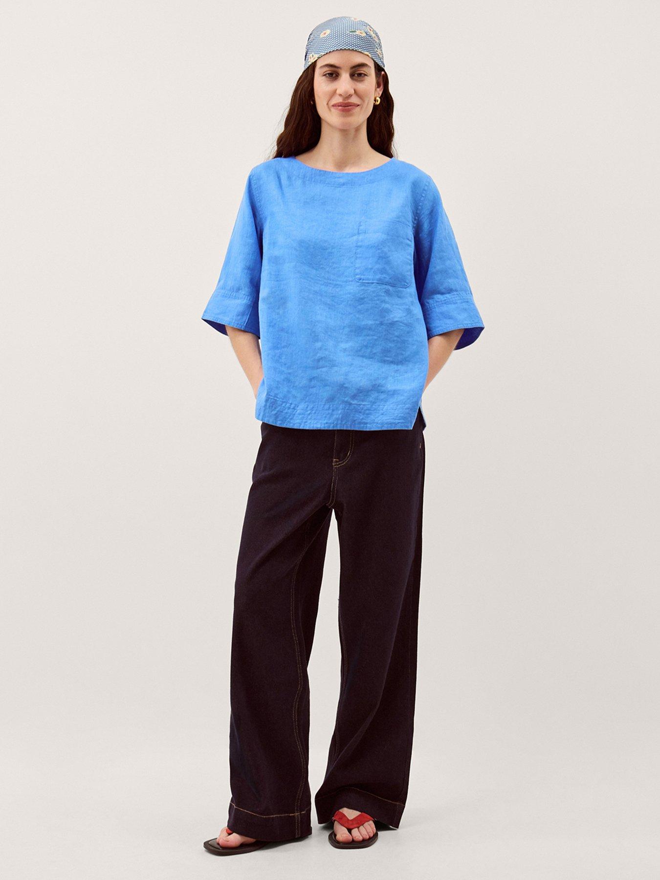 Image 3 of 5 of Monsoon Ingrid Linen Tee