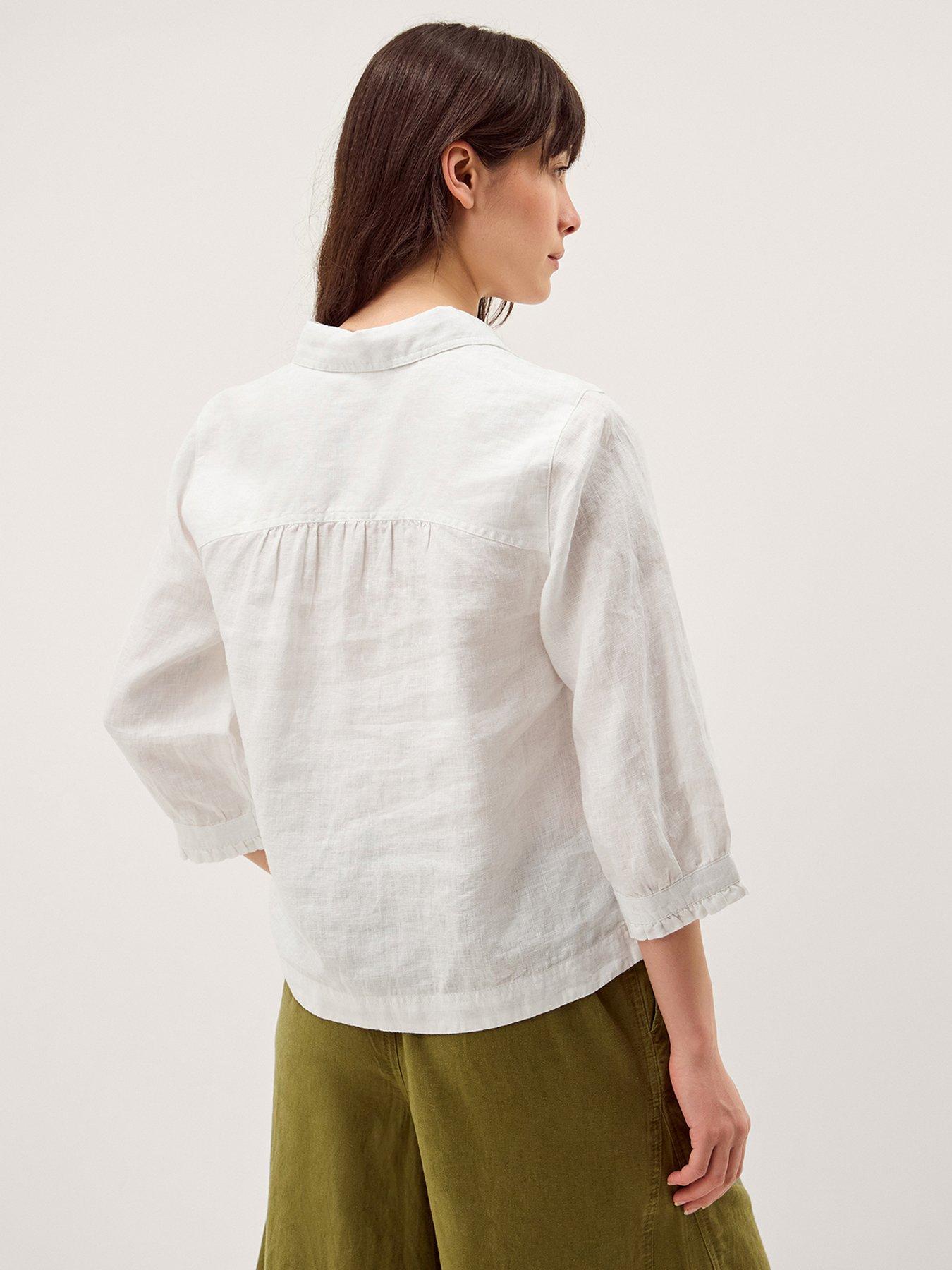 Image 2 of 5 of Monsoon Emelia Linen Shirt - Cream