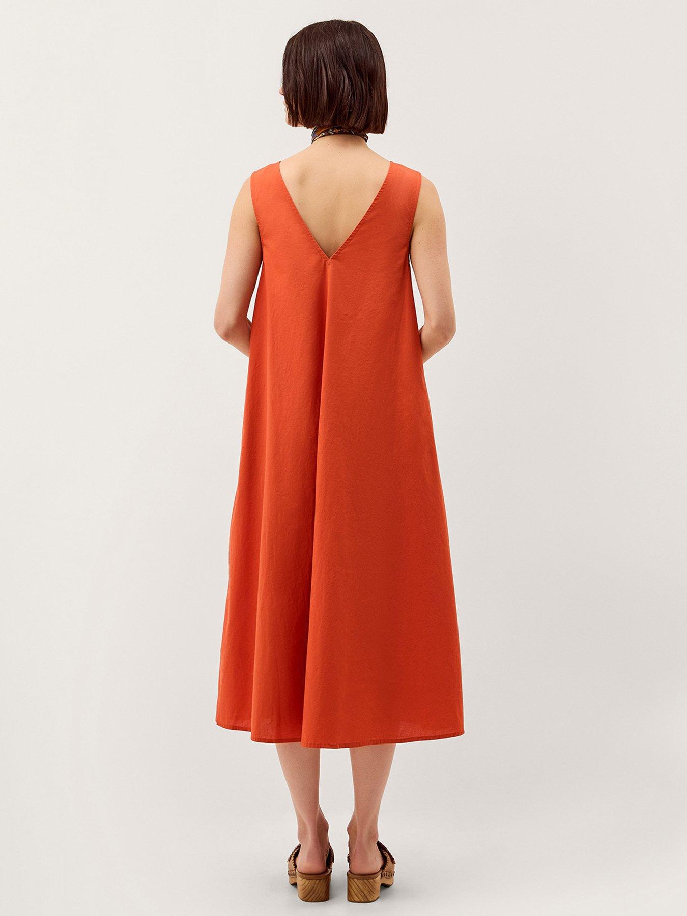 Image 2 of 4 of Monsoon Rosalie Dress - Orange
