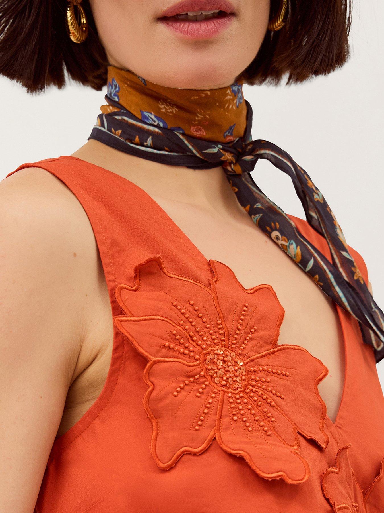 Image 4 of 4 of Monsoon Rosalie Dress - Orange