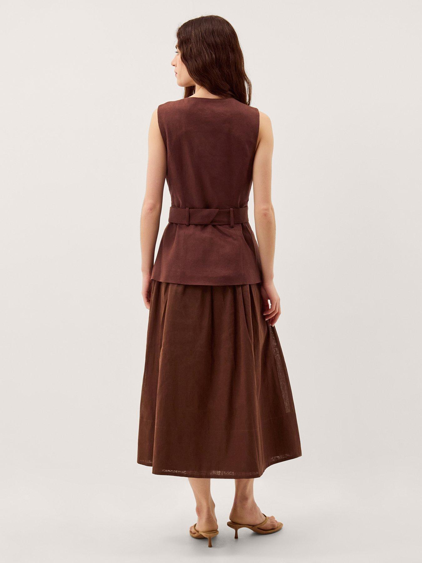 Image 2 of 6 of Monsoon Margot Linen Dress