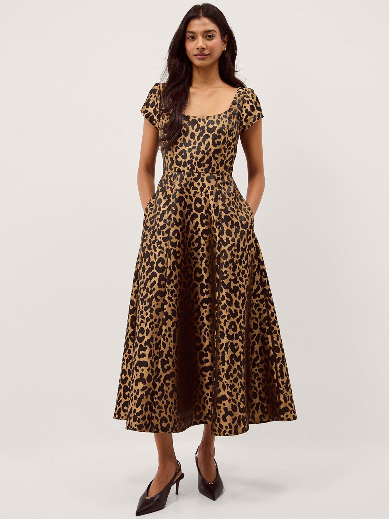Image 1 of 5 of Monsoon Anna Leopard Dress