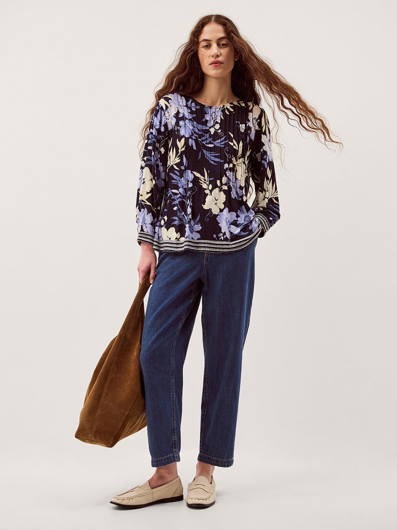 Image 3 of 5 of Monsoon Nicolete Print Pintuck To