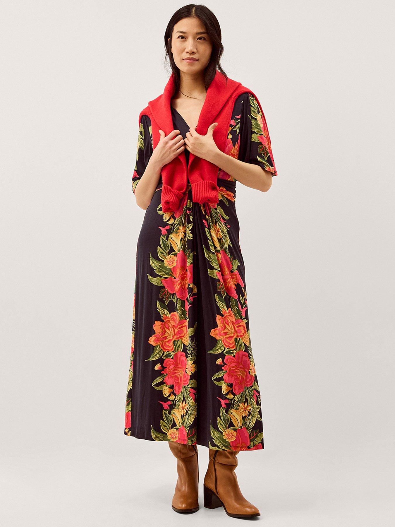 Image 3 of 6 of Monsoon Moana Print Jersey Dress
