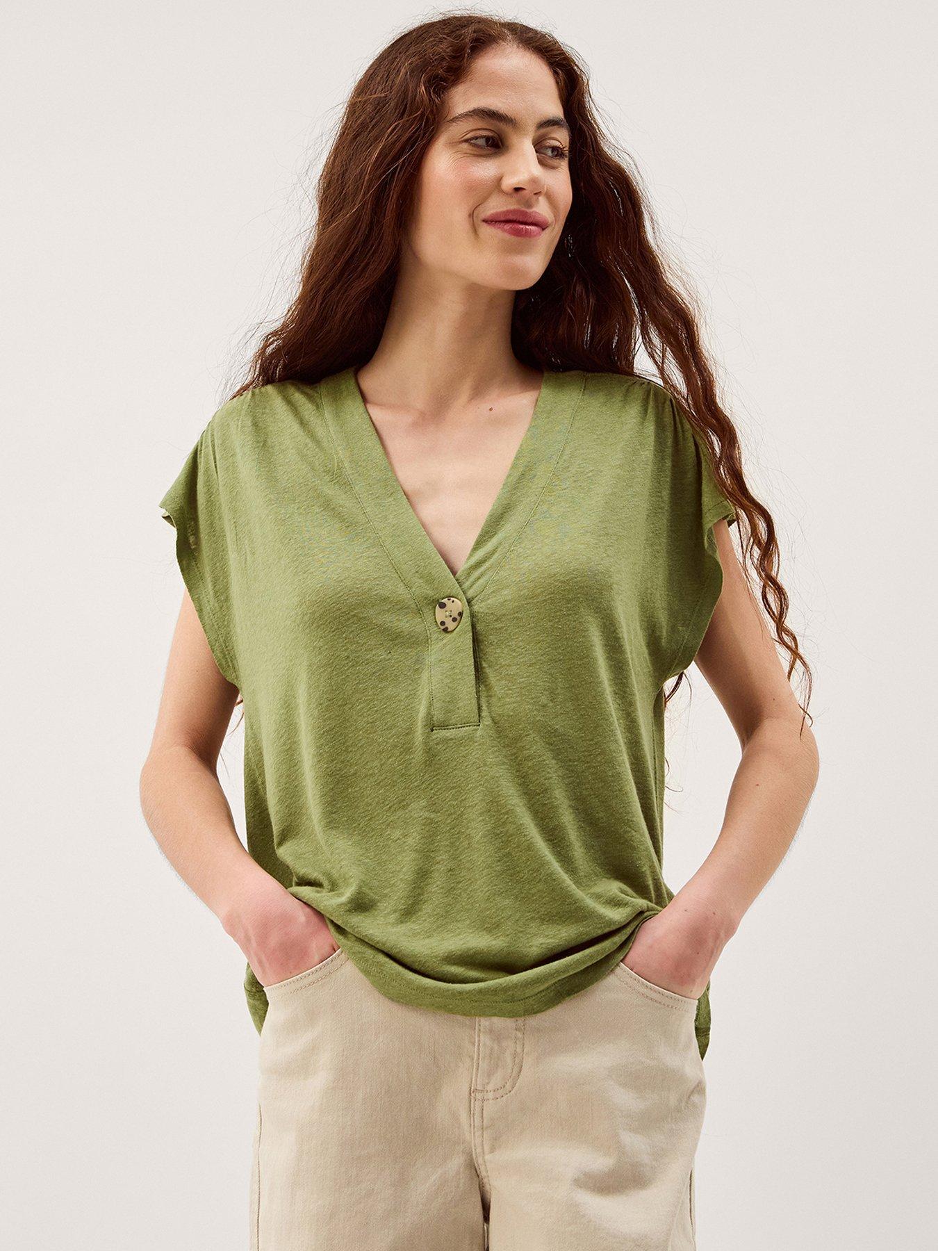 Monsoon Lucy Linen T Shirt