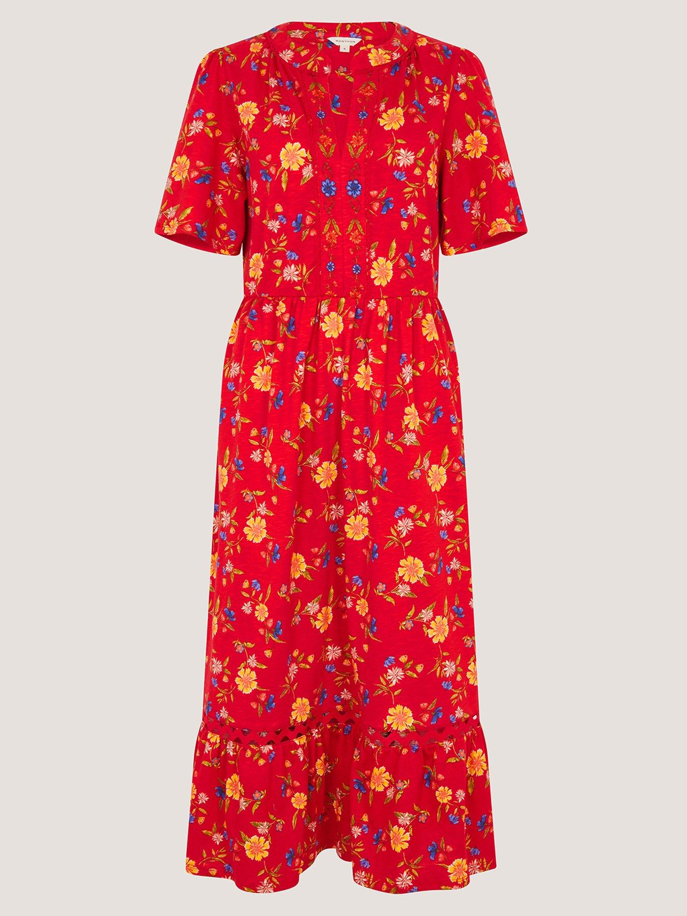 Image 5 of 5 of Monsoon Libby Floral Jersey Dress