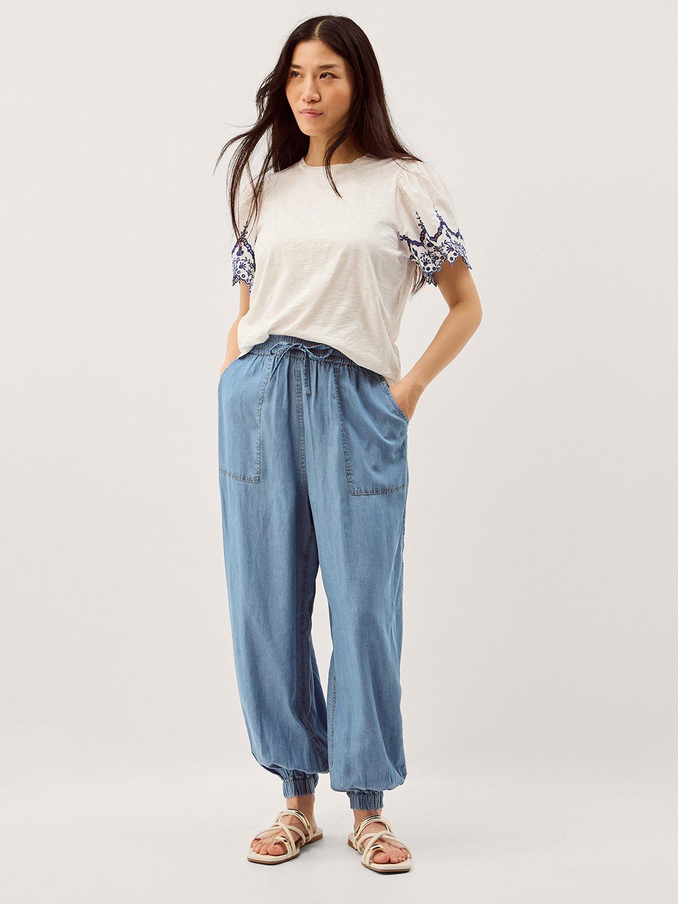 Image 3 of 4 of Monsoon Bree Broderie Jersey Tshi